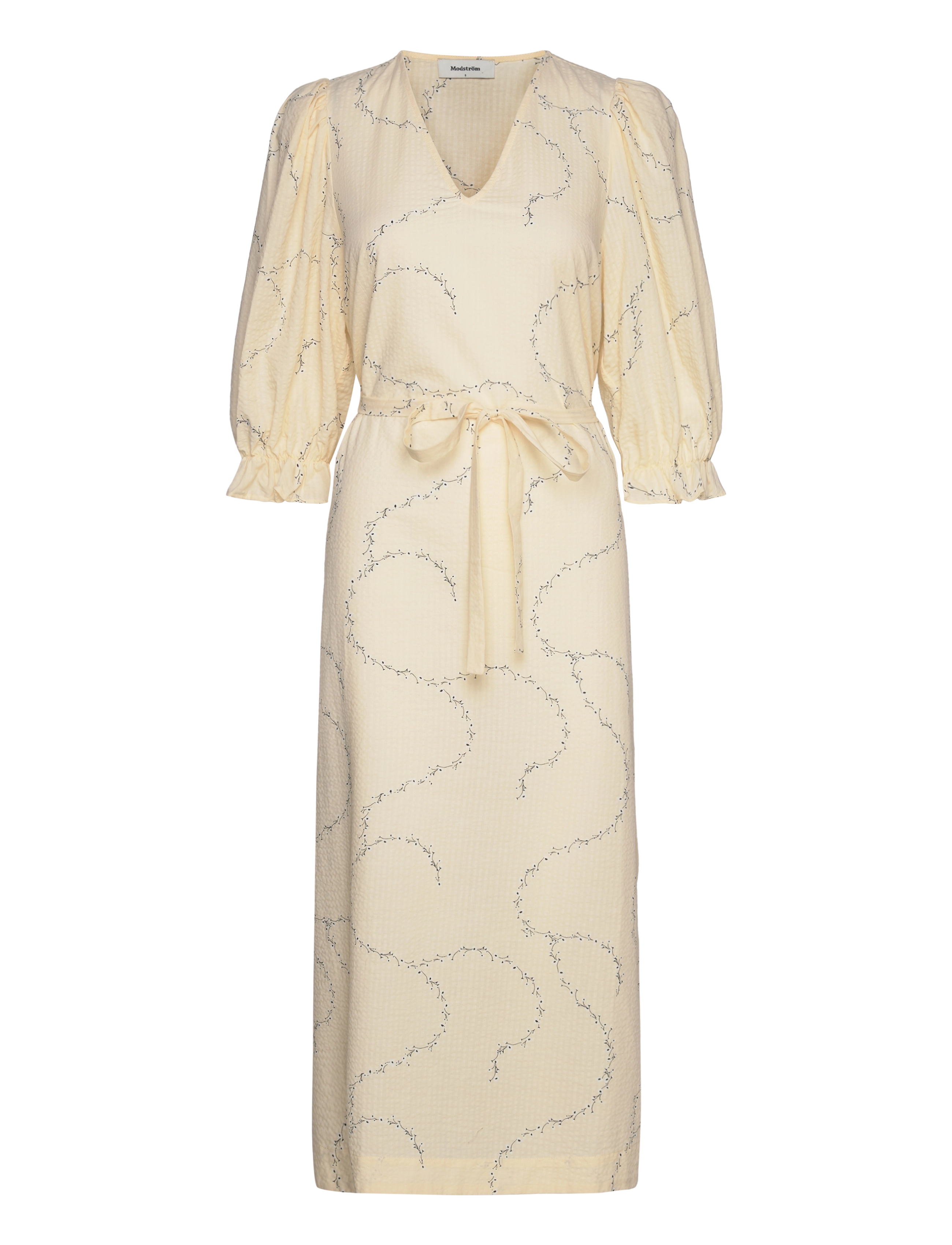 Modström DravenMD print dress - Midi kjoler - FLOWER TWIRL / yellow