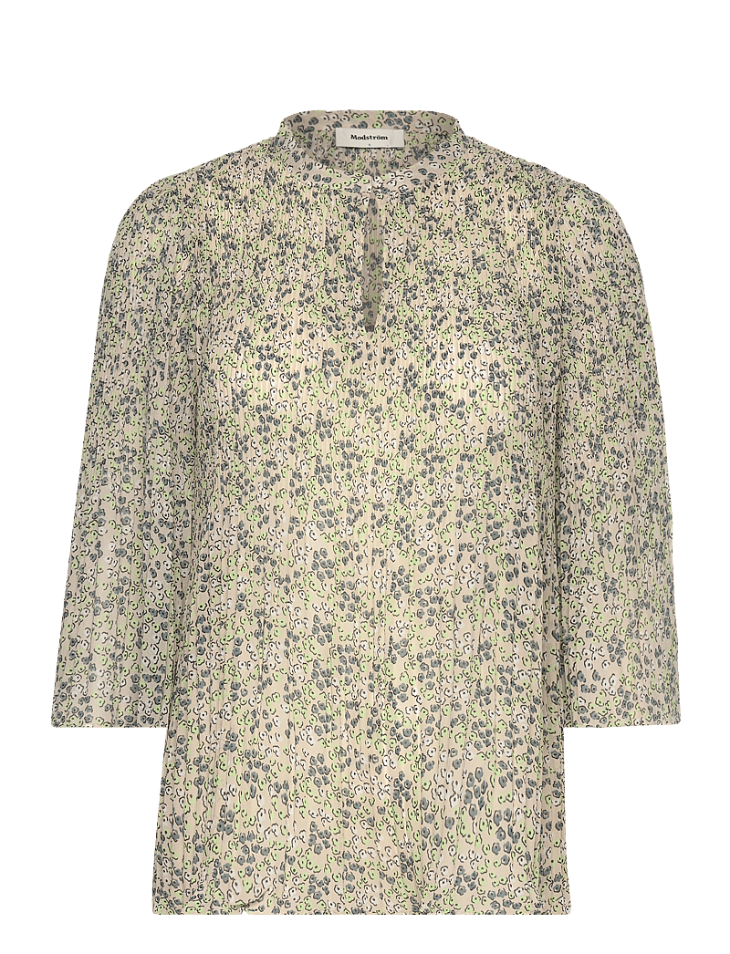 Modström - DenaliMD print top - kortærmede bluser - bobble bloom jade - 1