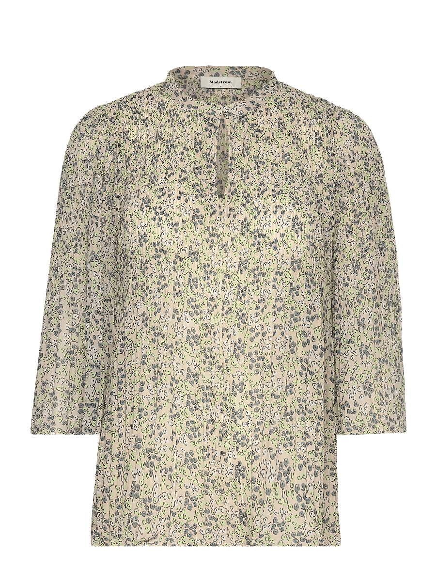 Modström - DenaliMD print top - kortärmade blusar - bobble bloom jade - 1