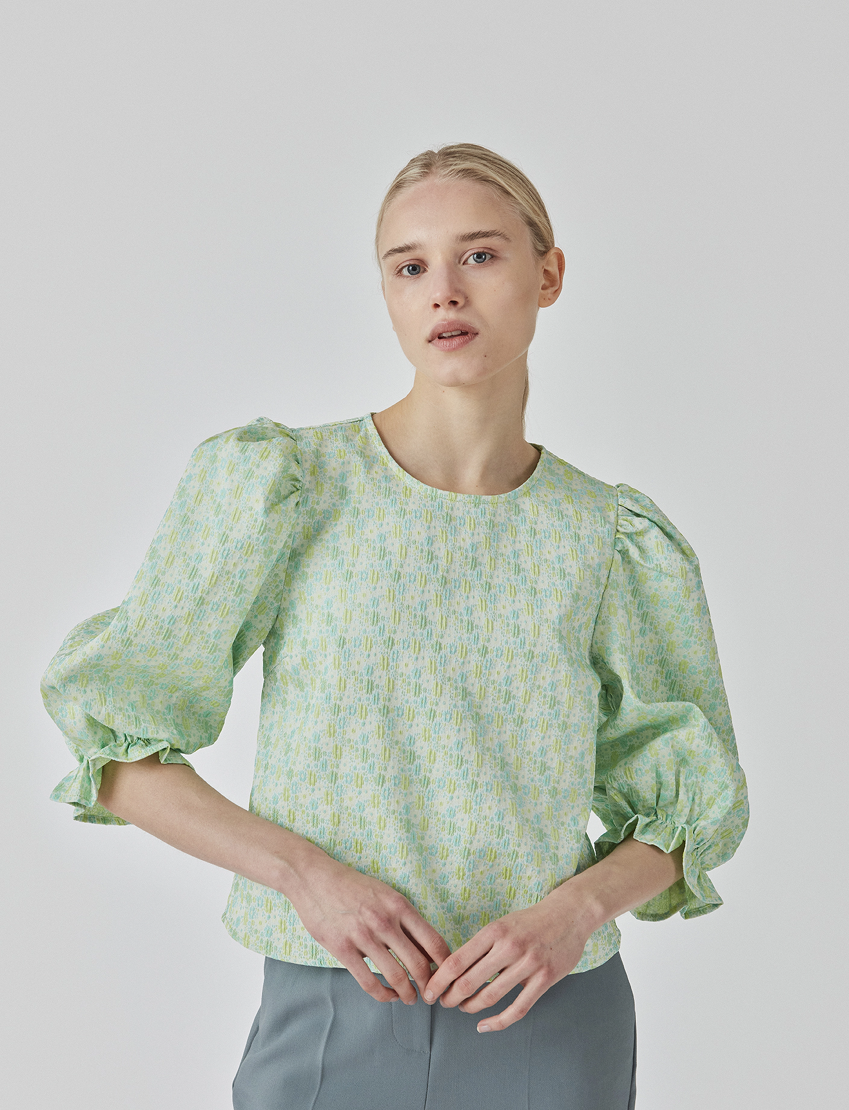 Modström - DorianMD top - kortærmede bluser - calm jade - 3