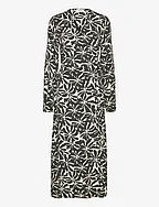 FernMD print wrap dress - OCEAN FLEUR