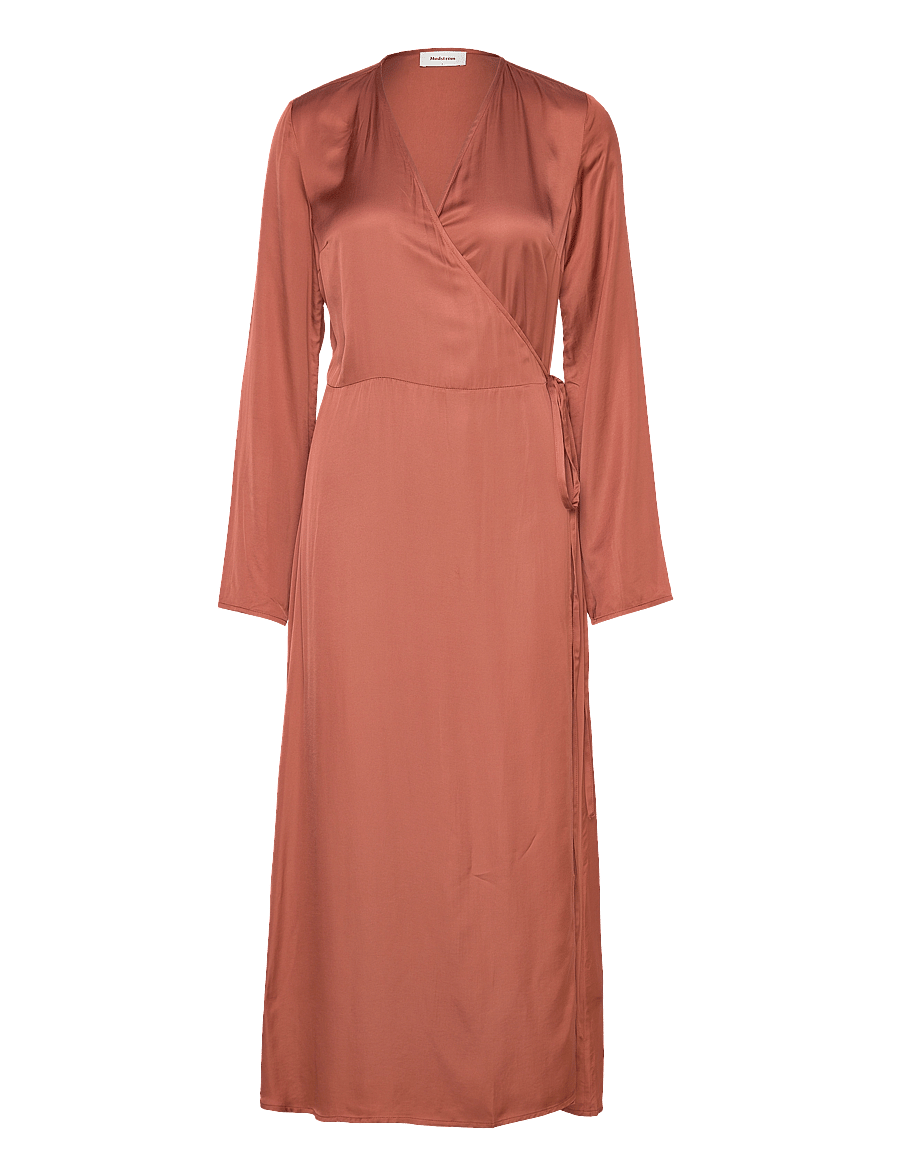 Modström - FloreMD wrap dress - slå-om-kjoler - maple - 1