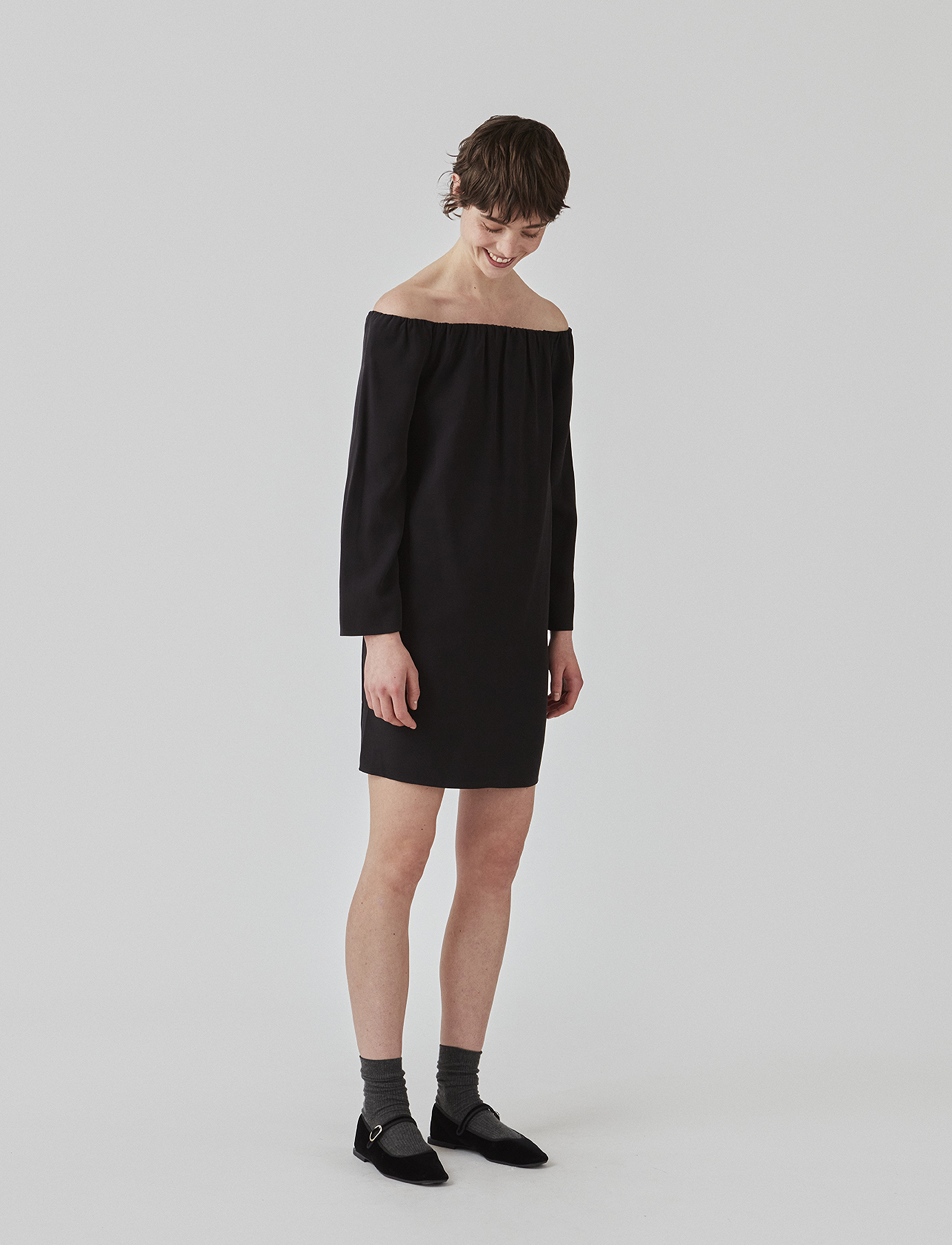 Modström Fanyamd Dress, Kvinder, Off-Shoulder Kjole, Sort, Str: S