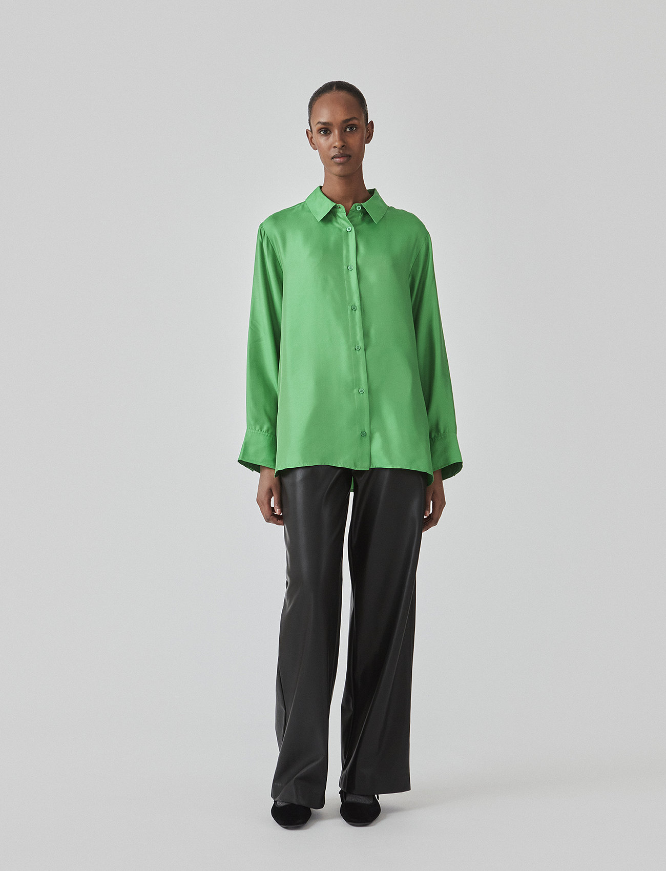 Modström - FableMD shirt - marškiniai ilgomis rankovėmis - faded green - 1