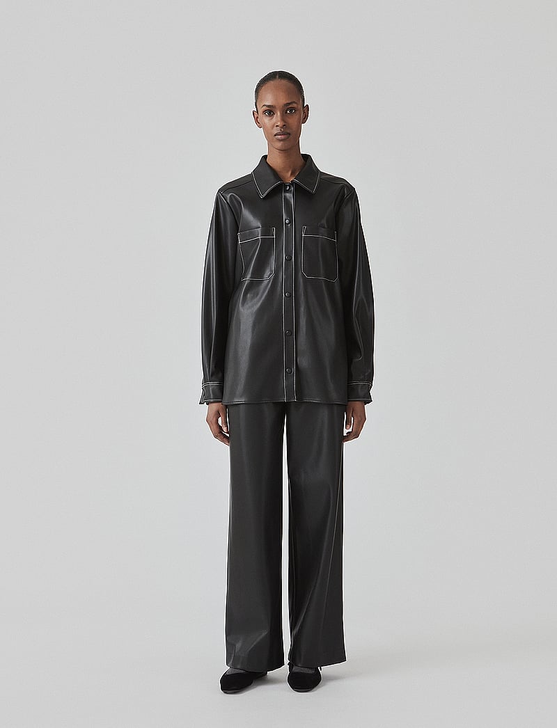 Modström - FaminaMD shirt - overshirts - black - 0