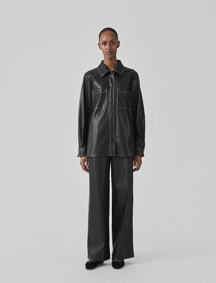 Modström - FaminaMD shirt - overshirts - black - 0