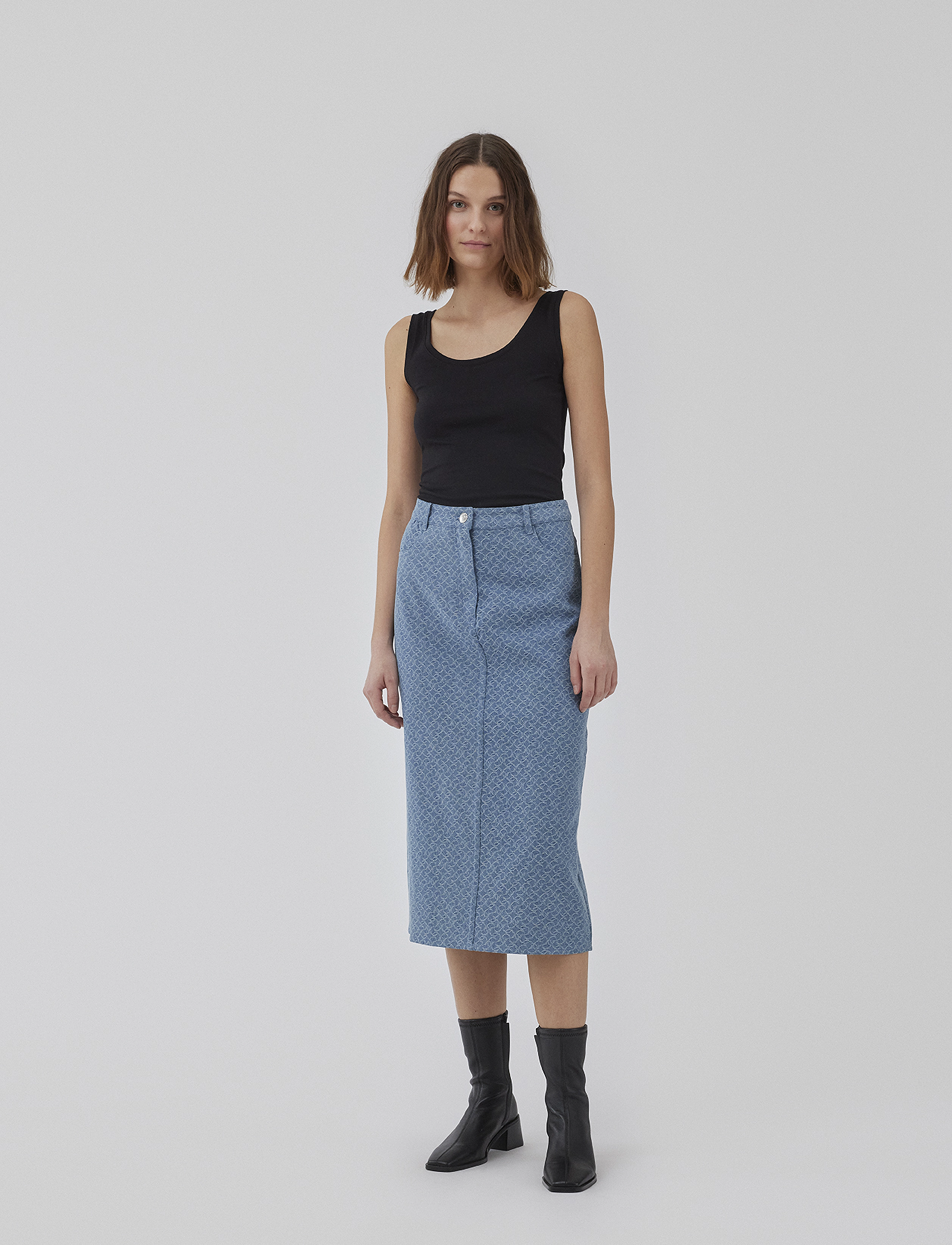 Modström Hennesymd Skirt, XS, Röcke, Blau - Knee-length & Midi, Frauen