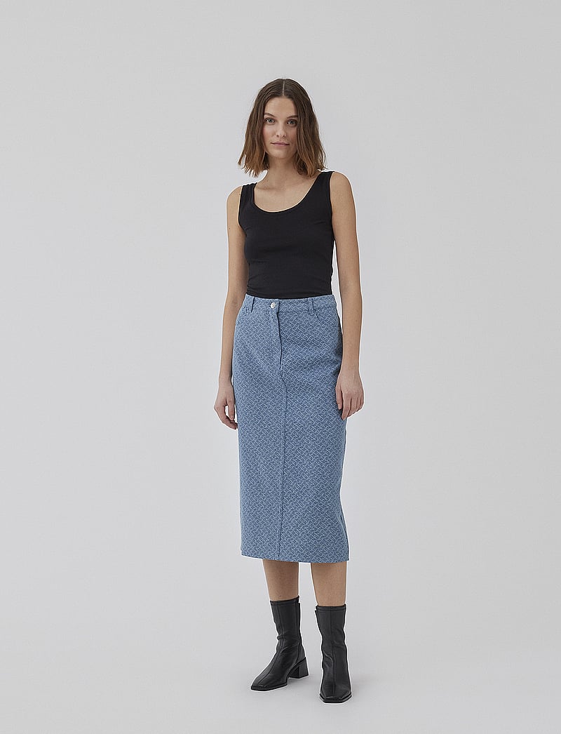 Modström - HennesyMD skirt - midihameet - structured medium blue - 0