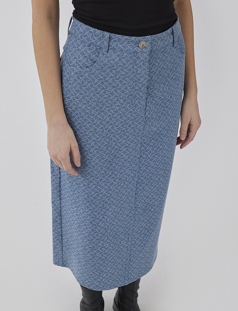 Modström - HennesyMD skirt - midi kjolar - structured medium blue - 4