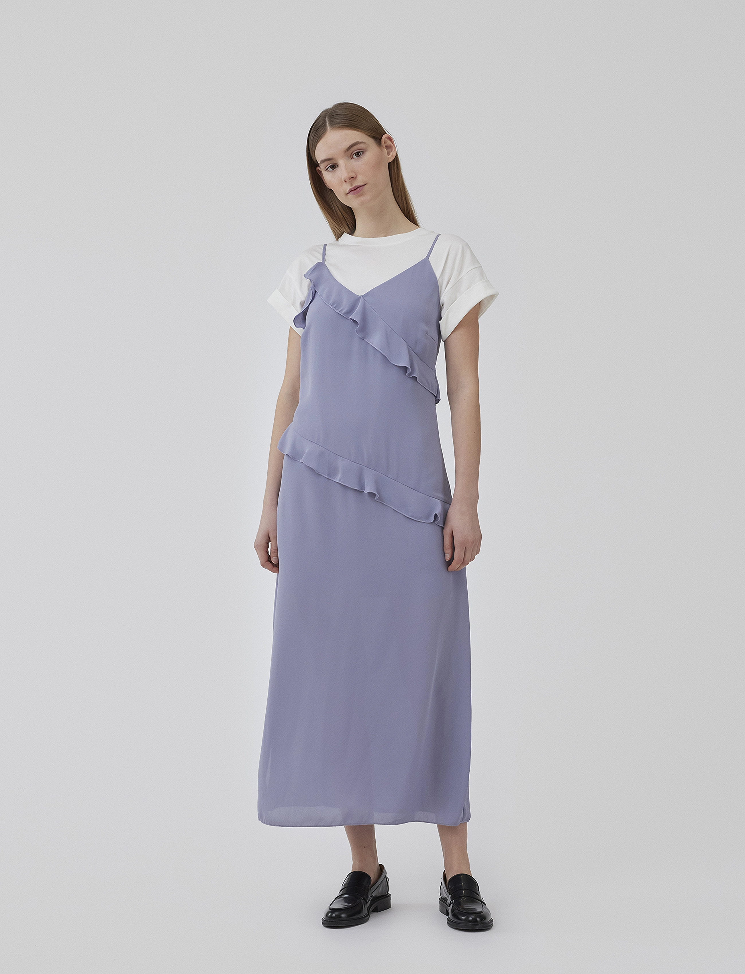 Modström Halimamd Dress, L, Dresses, Blau - Knee-length & Midi, Frauen