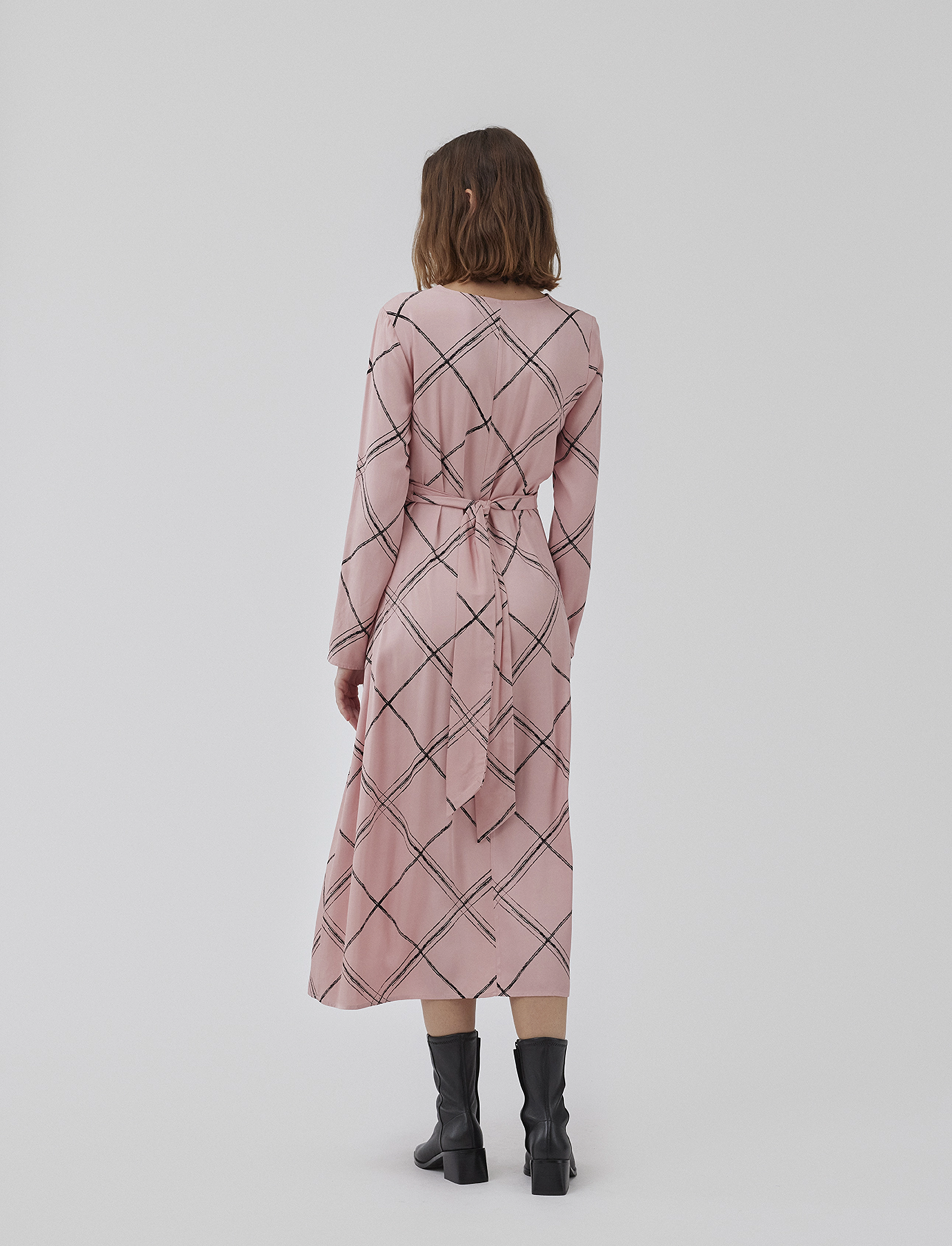 Modström - HardieMD print dress - midikleidid - rustic check - 3
