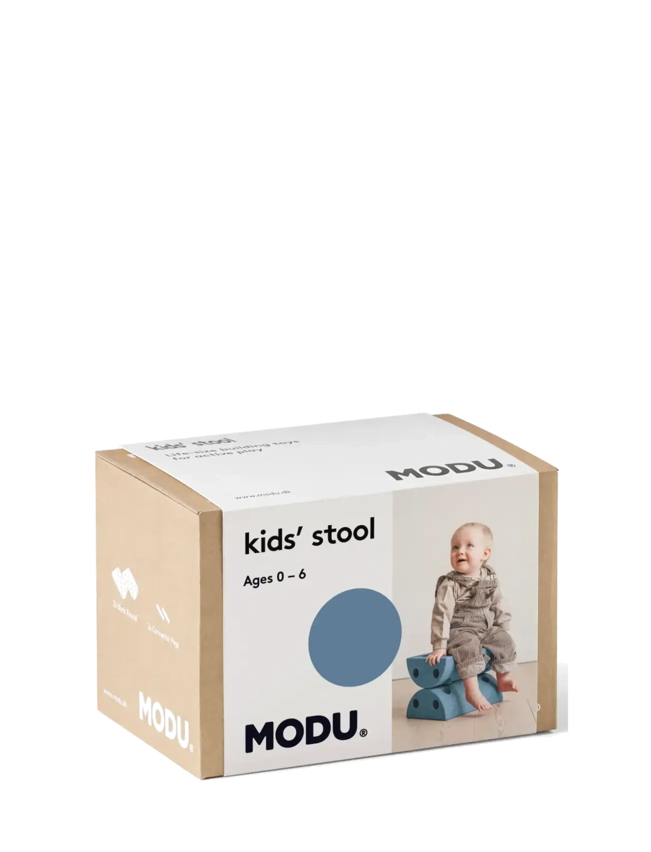 MODU - Kids Stool - barn - deep blue / sky blue - 1