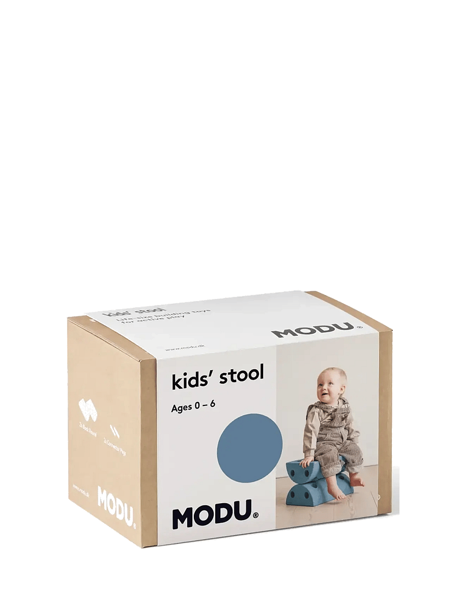 MODU - Kids Stool - barn - deep blue / sky blue - 1