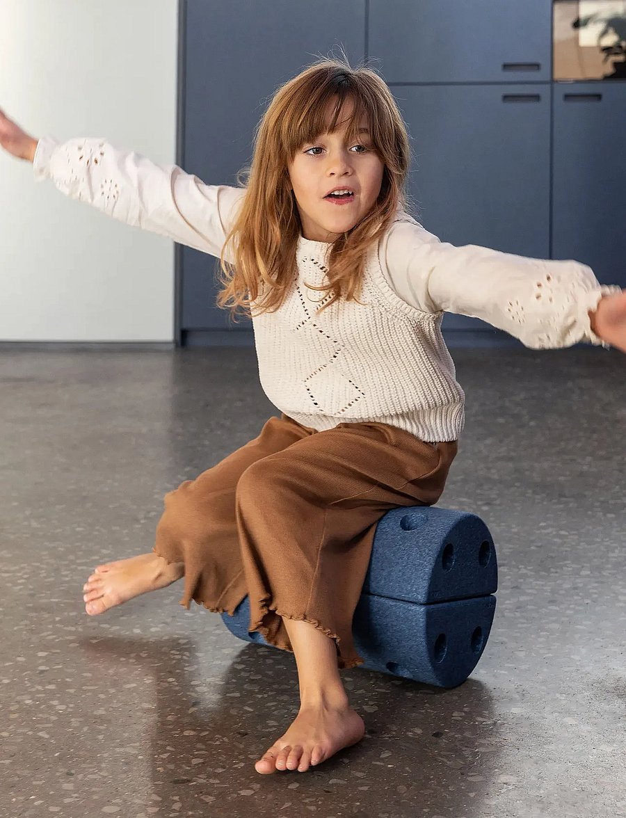 MODU - Kids Stool - barn - deep blue / sky blue - 3