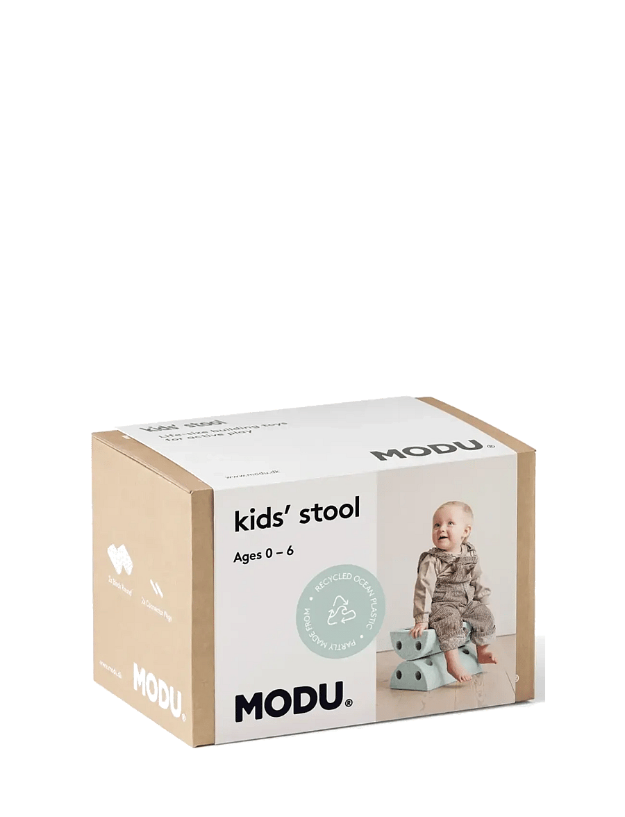 MODU - Kids Stool - barn - sand grey / honey yellow - 1