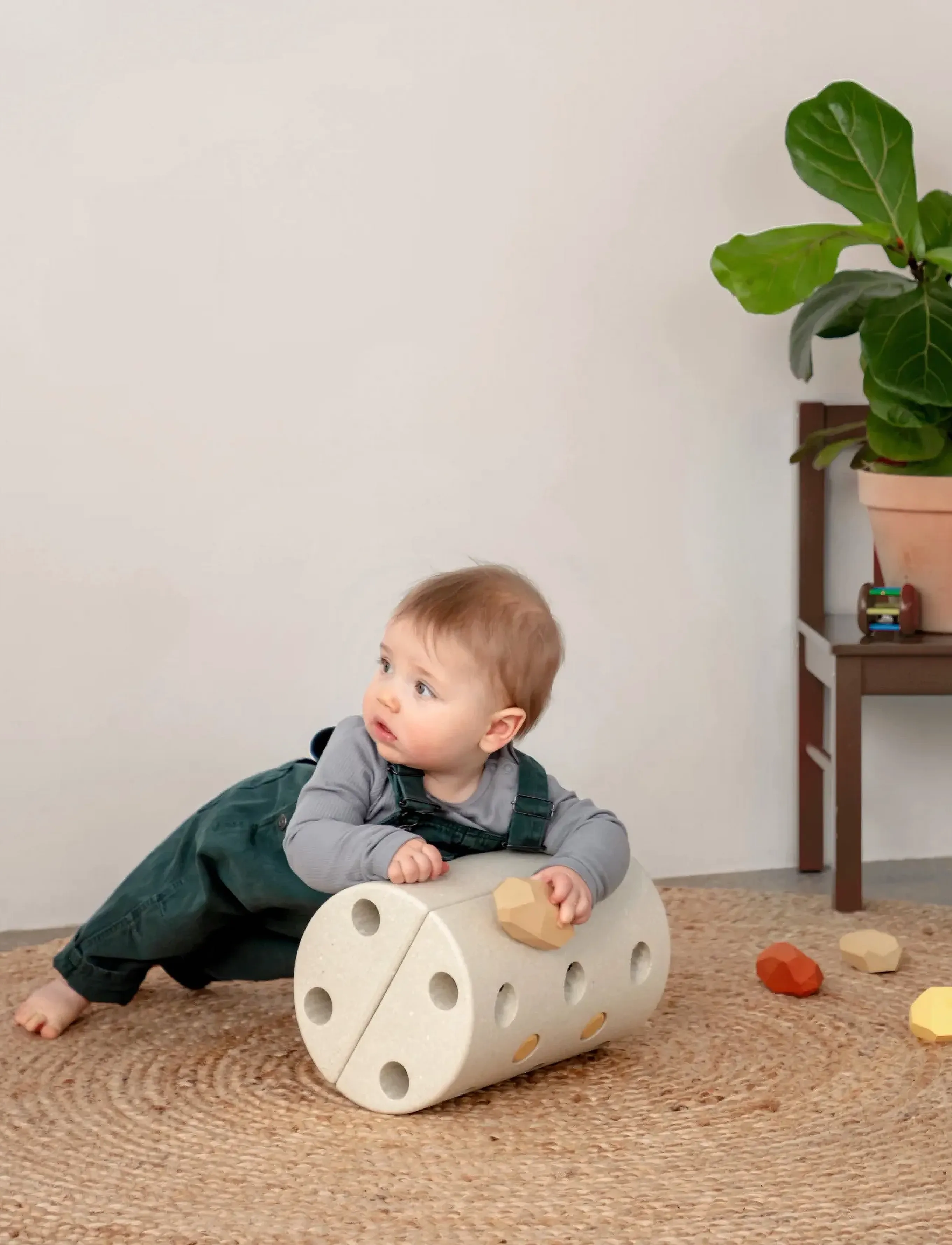 MODU - Kids Stool - barn - sand grey / honey yellow - 3