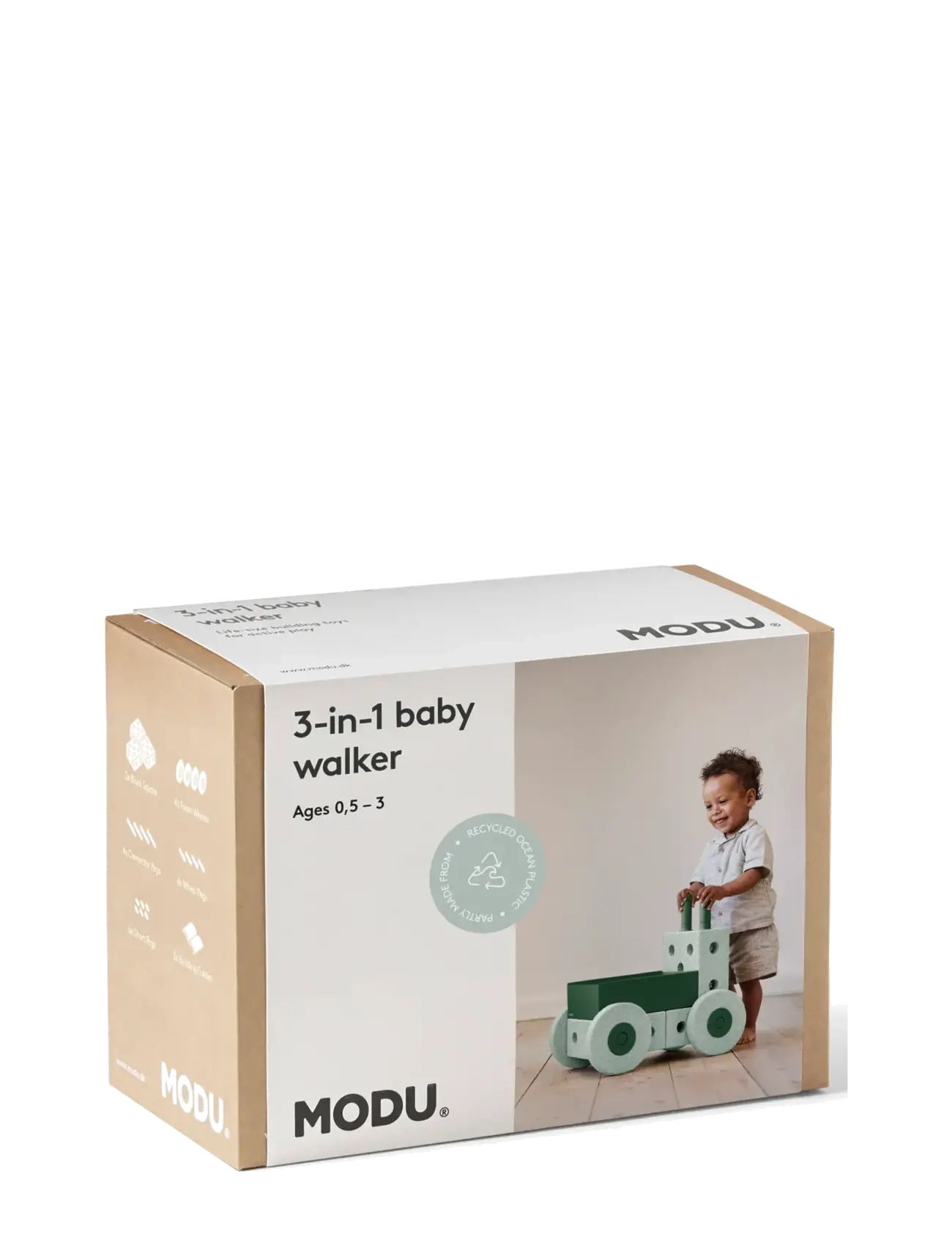 MODU - 3-in-1 Baby Walker - ocean mint / forest green - 2
