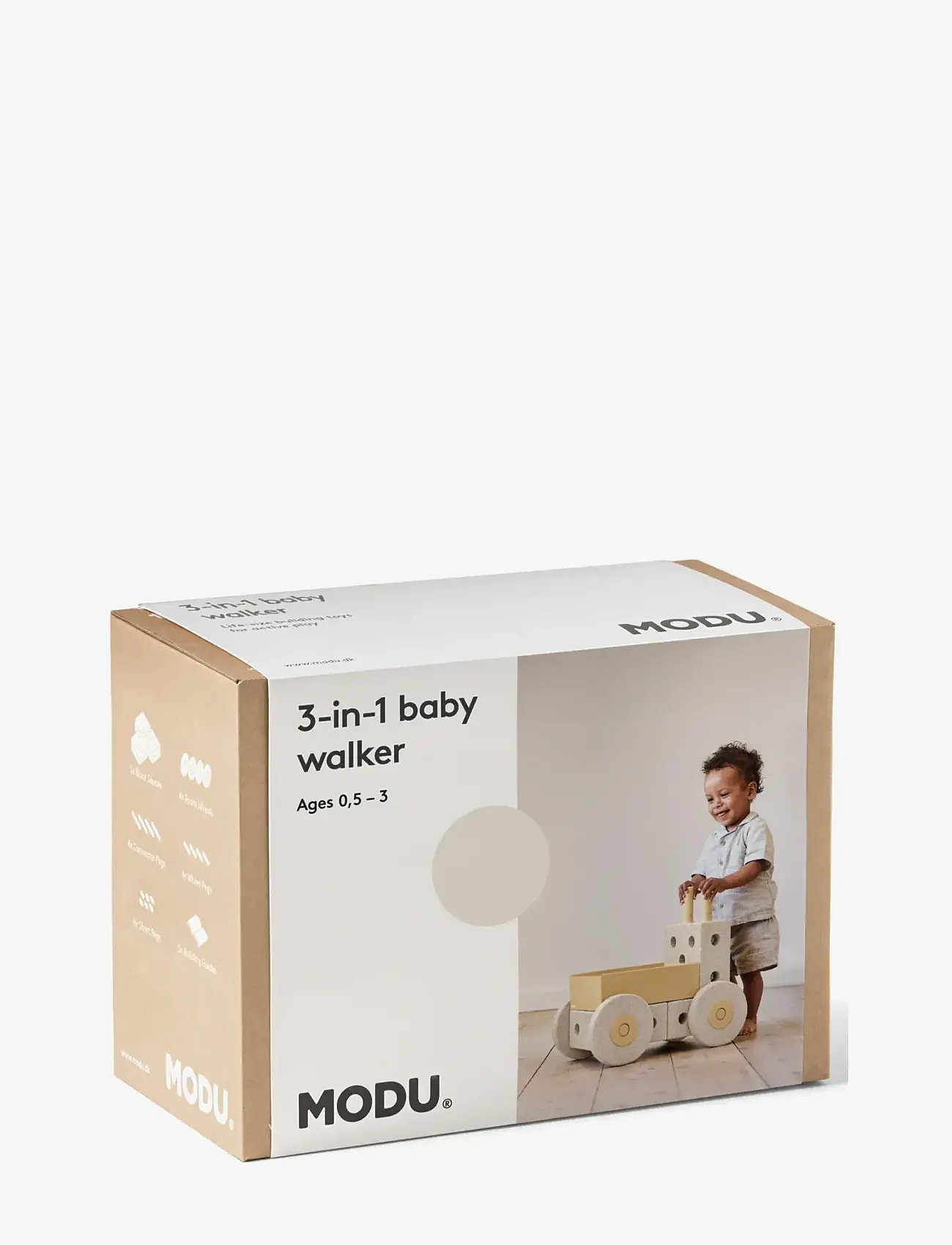 MODU - 3-in-1 Baby Walker - gåstole - sand grey / honey yellow - 2