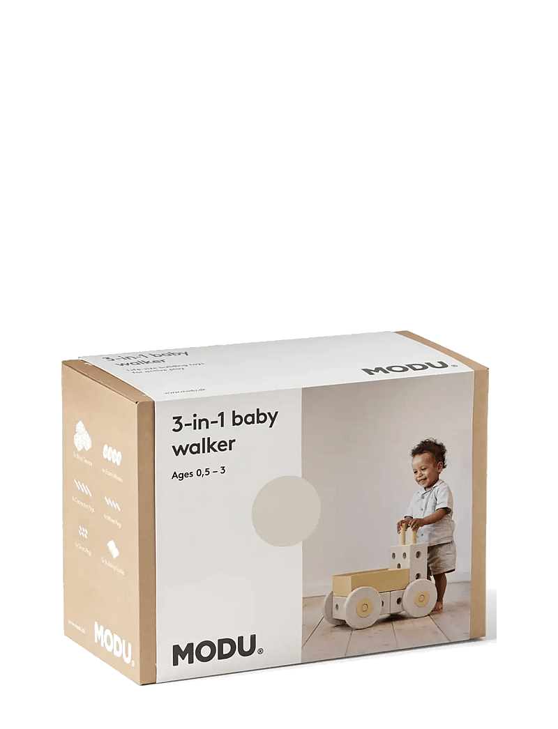 MODU - 3-in-1 Baby Walker - gåstole - sand grey / honey yellow - 2