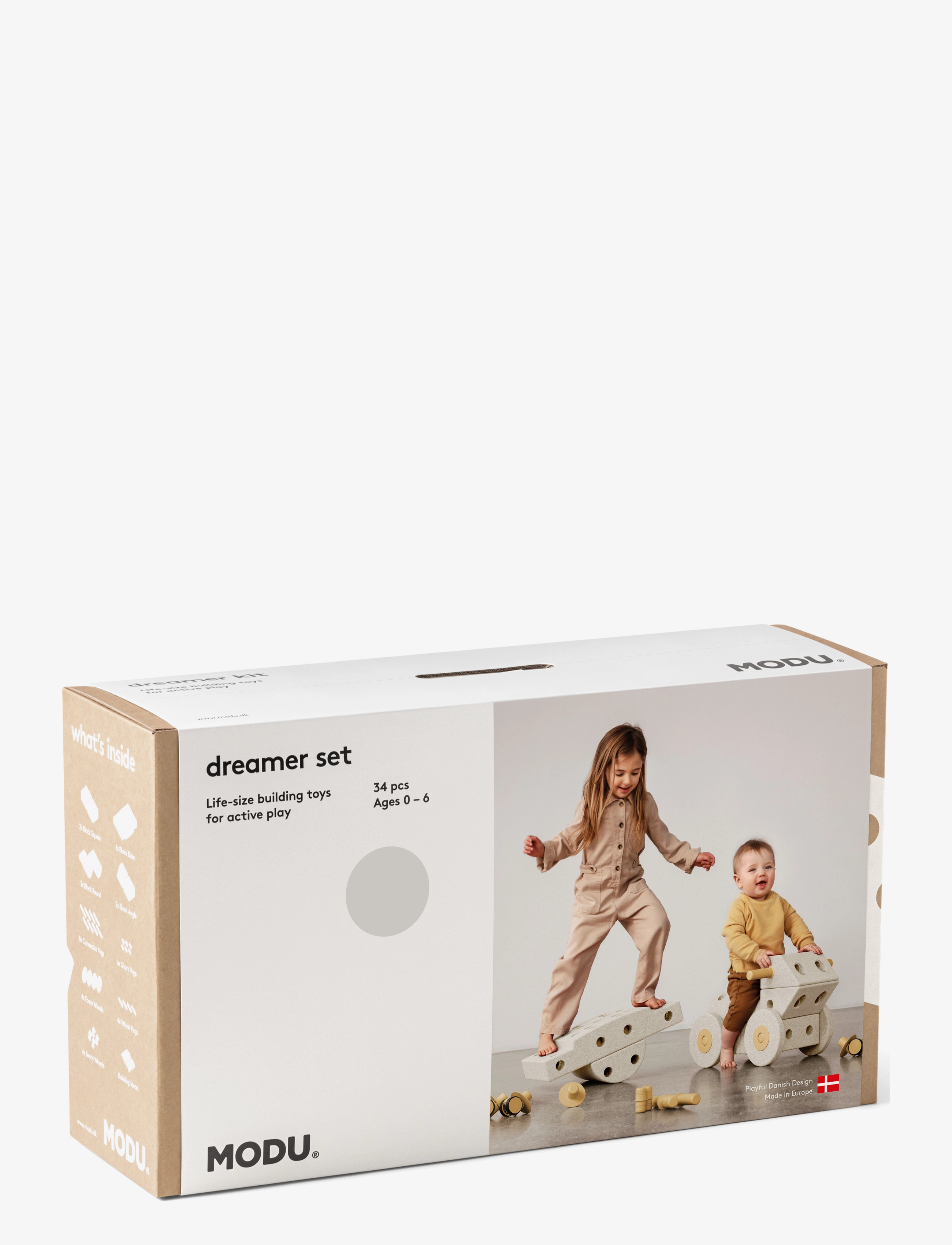 MODU Dreamer Set - Motorikleksaker - SAND GREY / HONEY YELLOW / cream