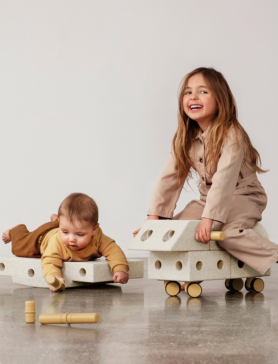 MODU - Explorer Set - Þroskaleikföng - sand grey / honey yellow - 0