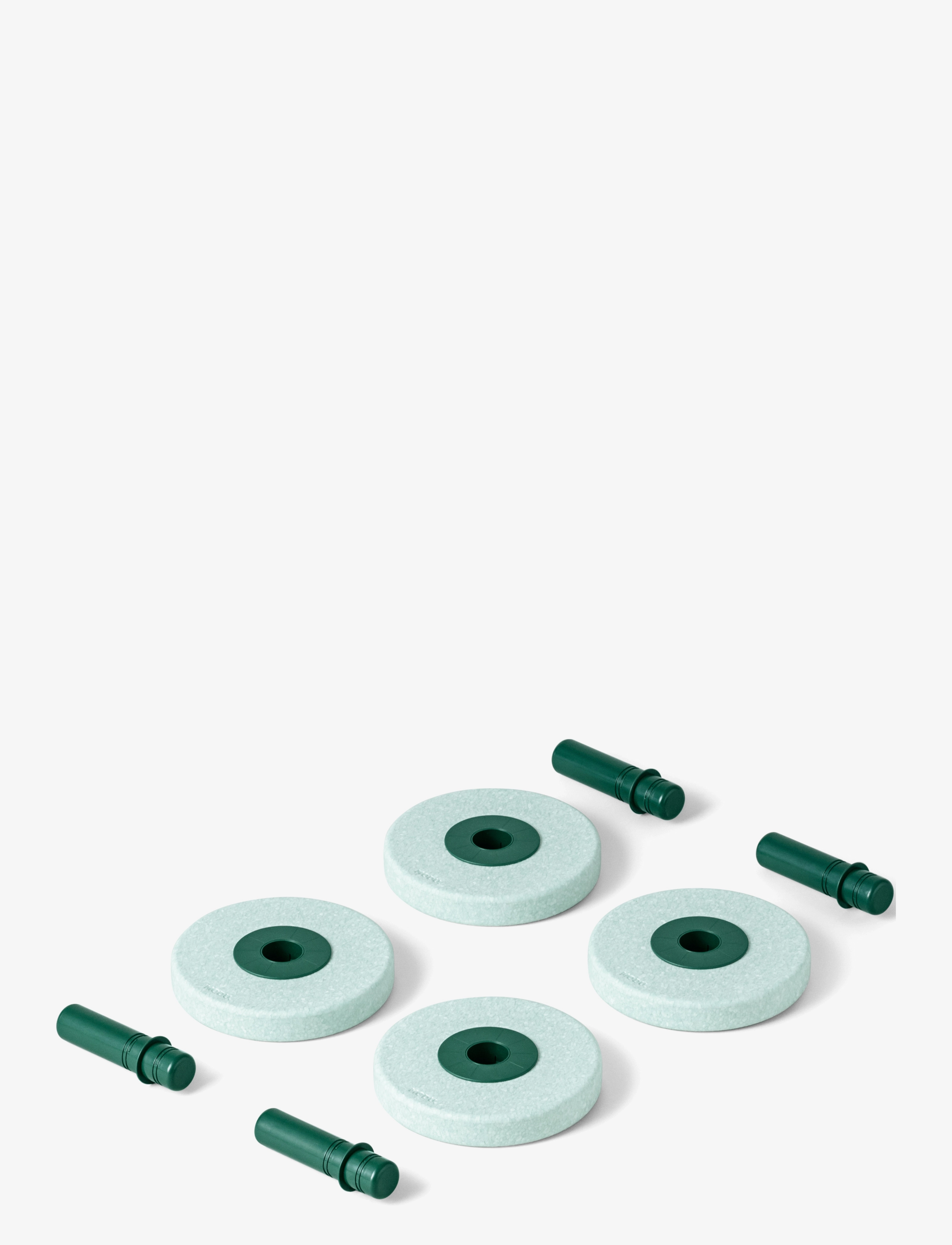 MODU 4x Foam Wheels - Motorikleksaker - OCEAN MINT / FOREST GREEN / green