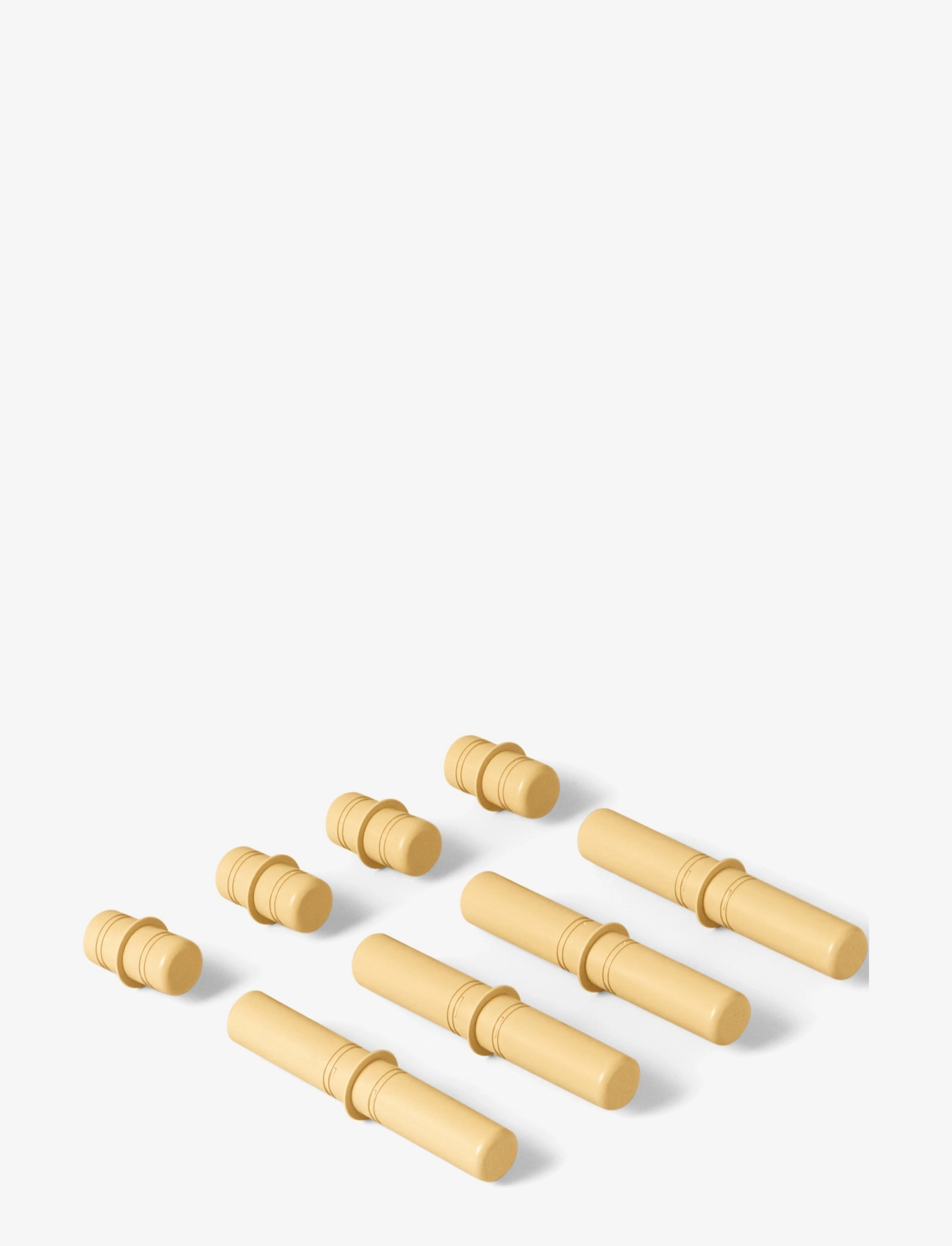 MODU 8x Connector Pegs - Motoriklegetøj - HONEY YELLOW / yellow