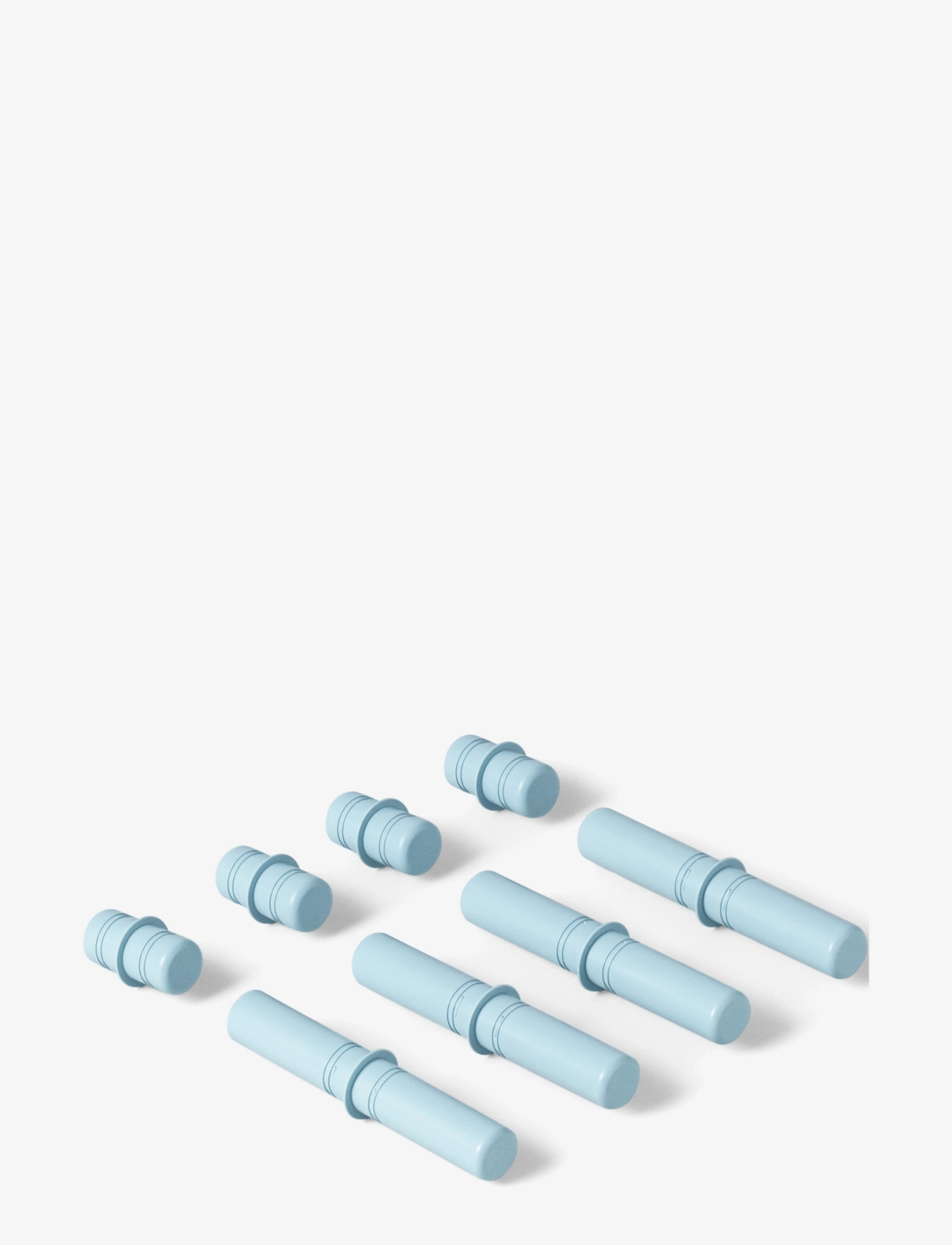 MODU 8x Connector Pegs - Motoriklegetøj - SKY BLUE / blue