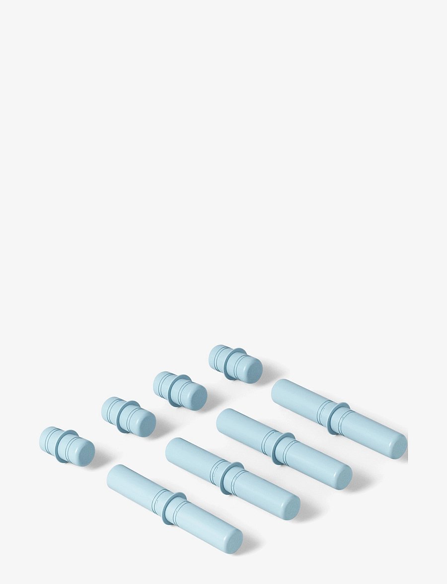 MODU - 8x Connector Pegs - motorikleksaker - sky blue - 1
