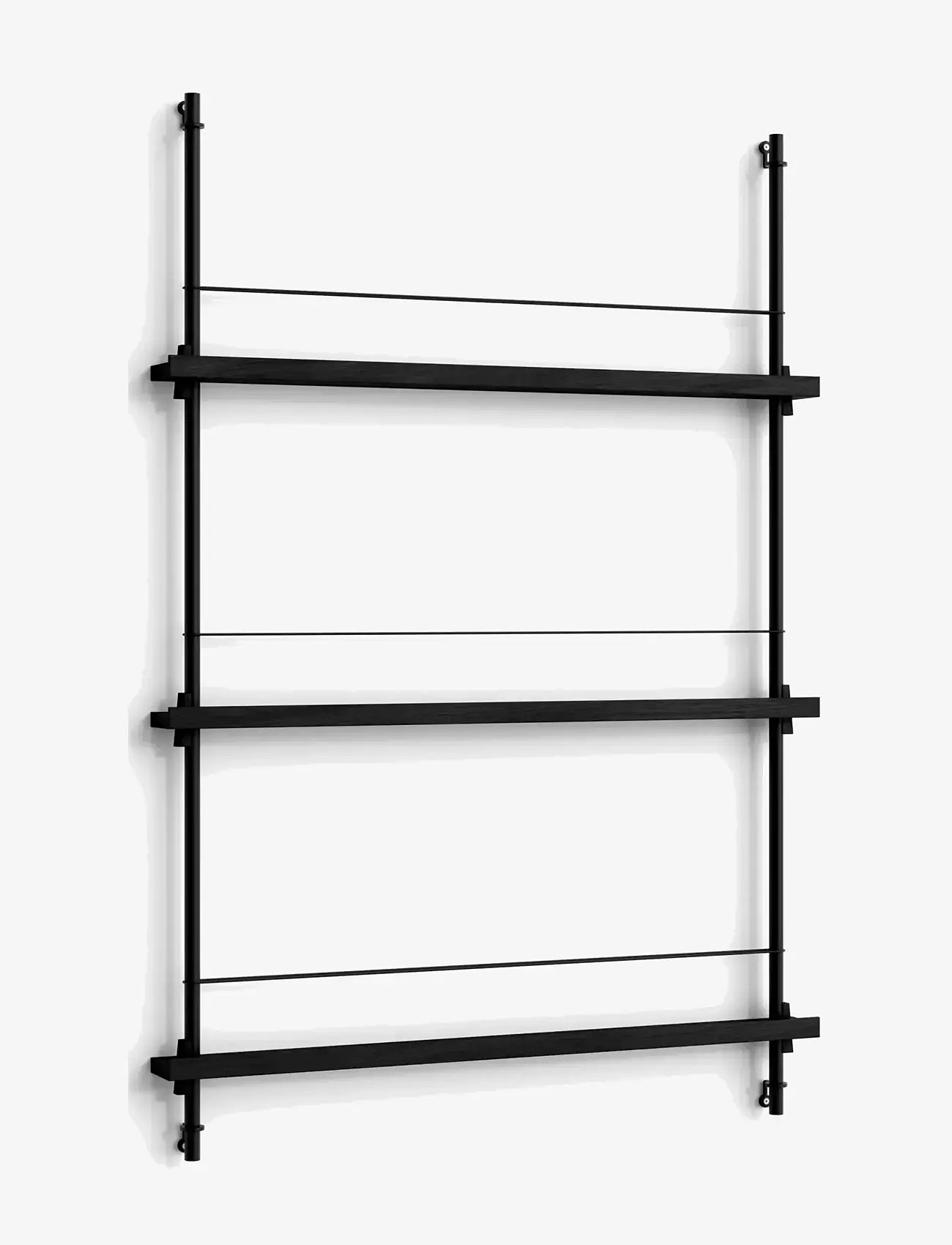 MOEBE - Box set, Magazine Shelving MS.115.1, Black shelves, Black legs (FSC MIX CREDIT) - tidningsställ - black - 0