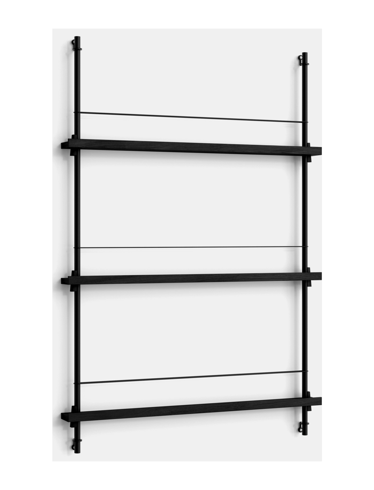MOEBE Box set, Magazine Shelving MS.115.1 (FSC MIX CREDIT) - MOEBE - BLACK/BLACK / black