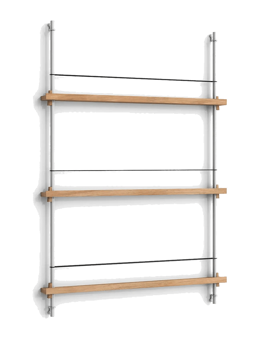 MOEBE - Box set, Magazine Shelving MS.115.1 (FSC MIX CREDIT) - zeitschriftenhalter - oak/stainless steel - 0