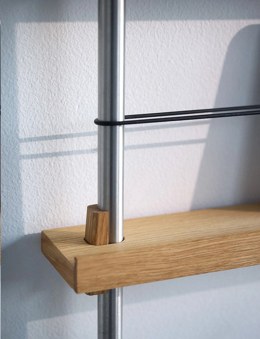 MOEBE - Box set, Magazine Shelving MS.115.1 (FSC MIX CREDIT) - zeitschriftenhalter - oak/stainless steel - 1