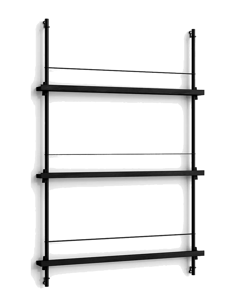 MOEBE - Box set, Magazine Shelving MS.115.1, Black shelves, Black legs (FSC MIX CREDIT) - regale und verwahrung - black - 0
