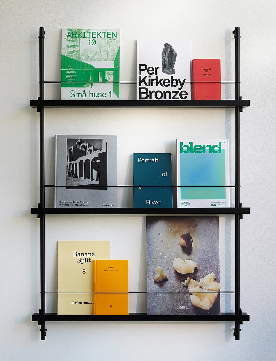 MOEBE - Box set, Magazine Shelving MS.115.1, Black shelves, Black legs (FSC MIX CREDIT) - regale und verwahrung - black - 3