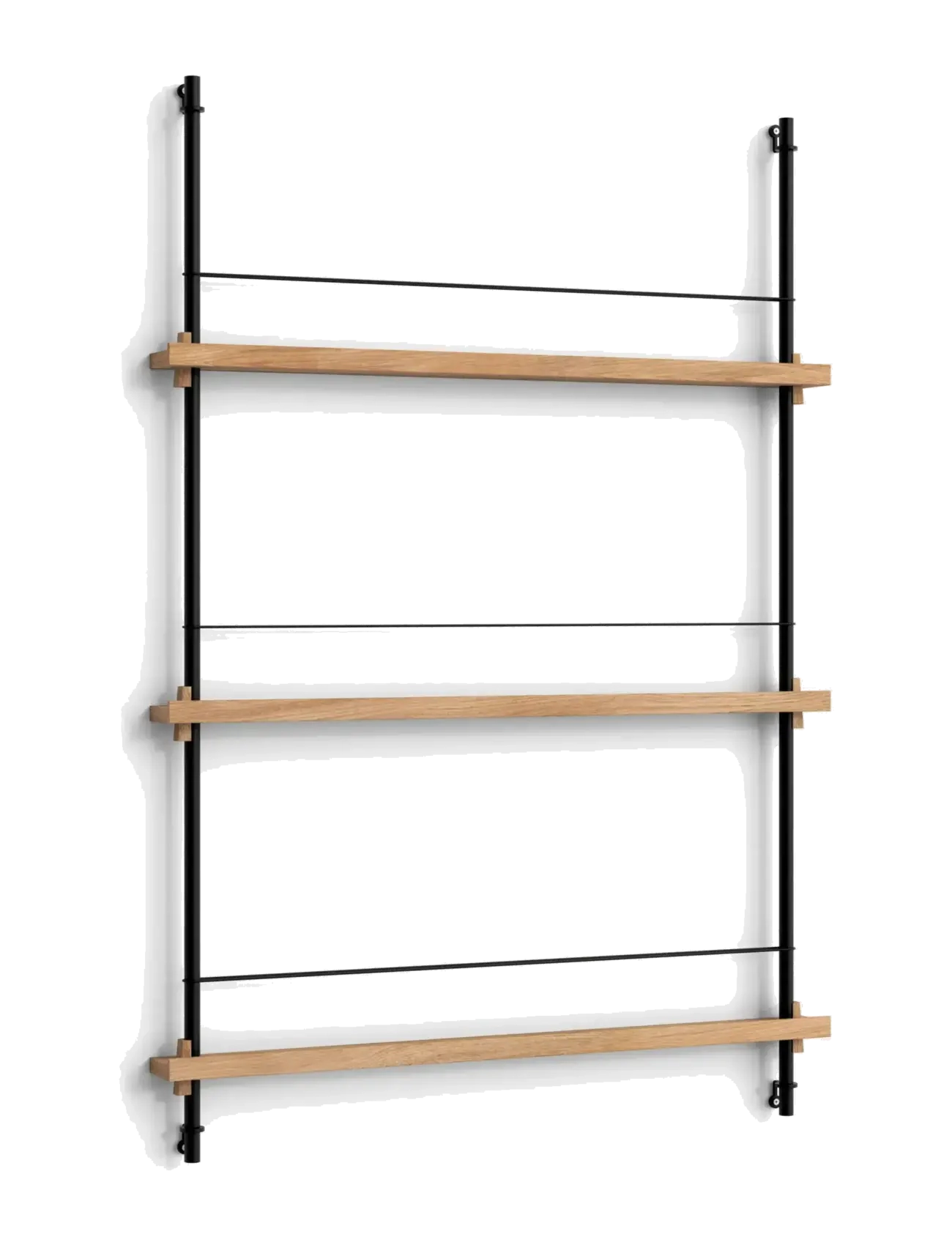 MOEBE Box Set, Magazine Shelving Ms.115.1, Black Shelves, Black Legs (Fsc Mix Credit), Hylde, Sort, Str: H:115CM