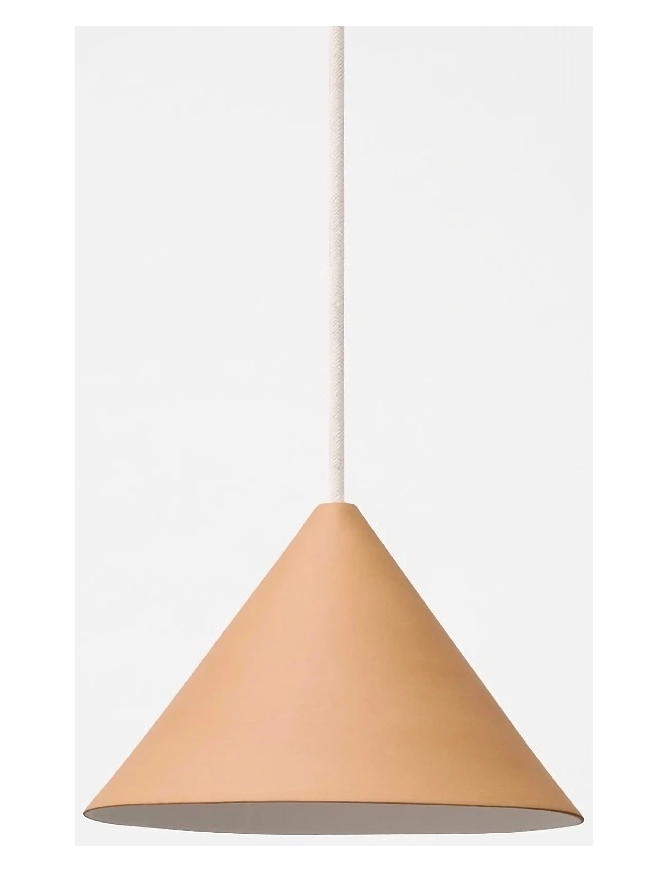MOEBE Ceramic Cone Pendant, Light Ochre, Pendellampe, Beige, Str: 12.5X 19.5X 19.5CM