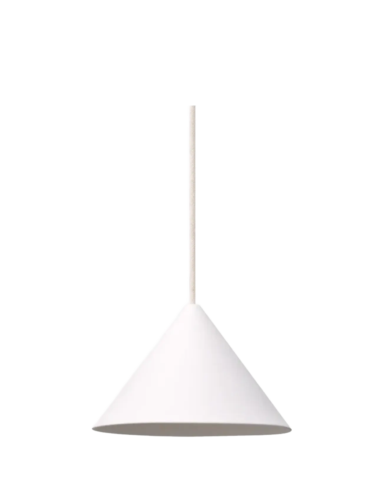 MOEBE Ceramic Cone Pendant, White, Pendellampe, Hvid, Str: 12.5X 19.5X 19.5CM