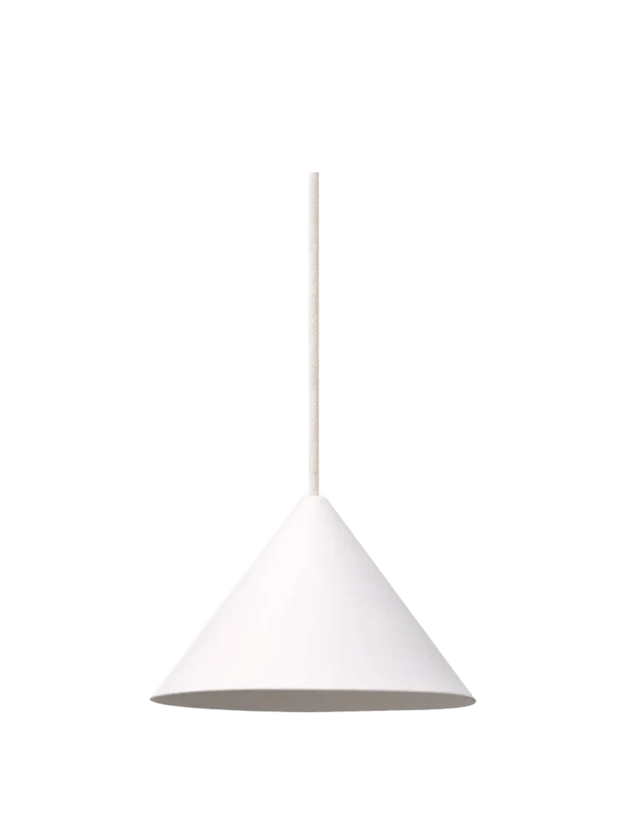 MOEBE - Ceramic Cone Pendant, White - rippvalgustid - white - 1