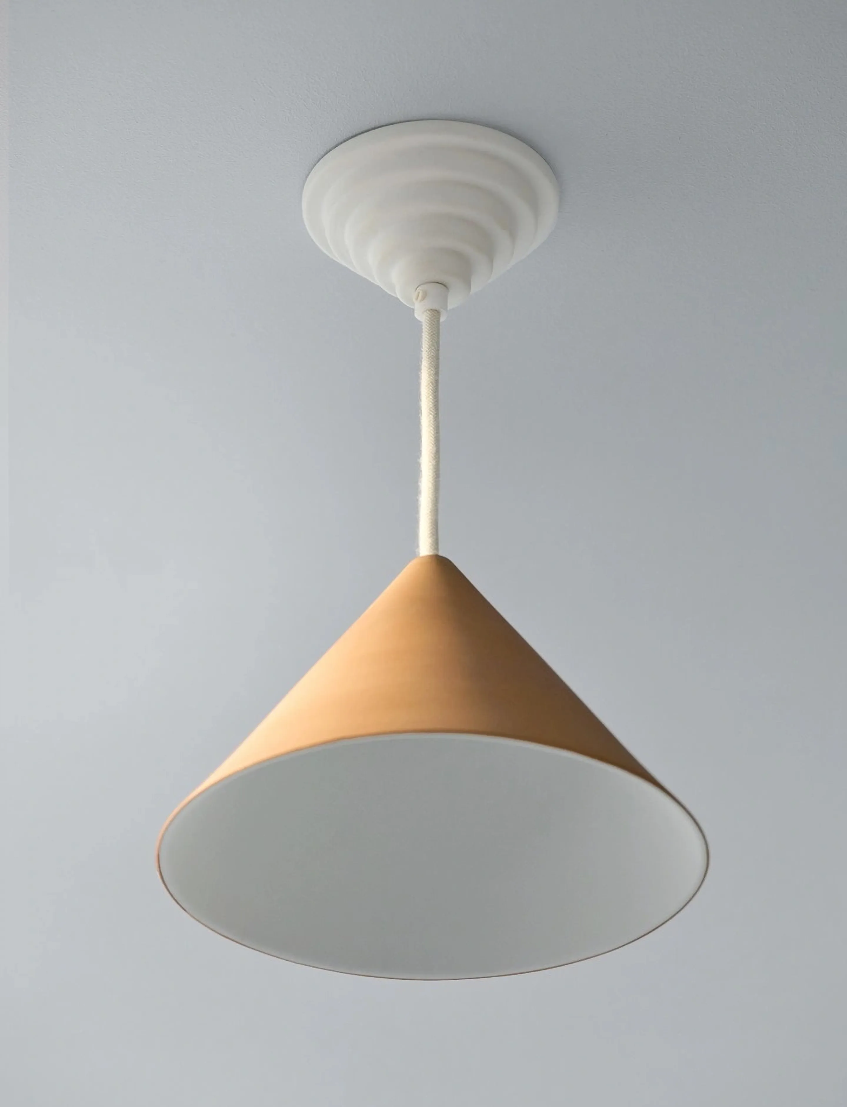 MOEBE Ceramic Ceiling Rose, Stairs, White, 3.5X 10X 10 cm, Lighting, Weiß - Lighting Accessories, Homeware