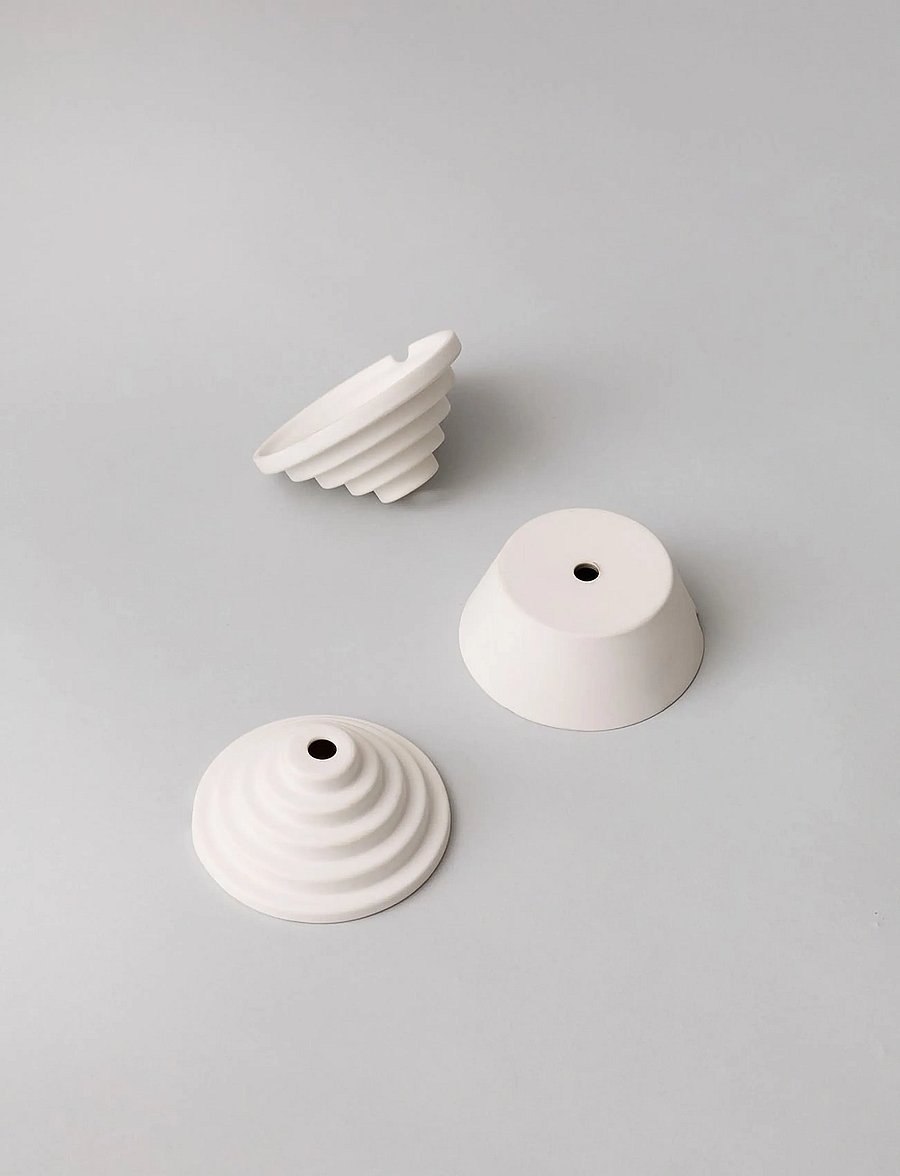 MOEBE - Ceramic Ceiling Rose, Stairs, White - beleuchtungszubehör - white - 2