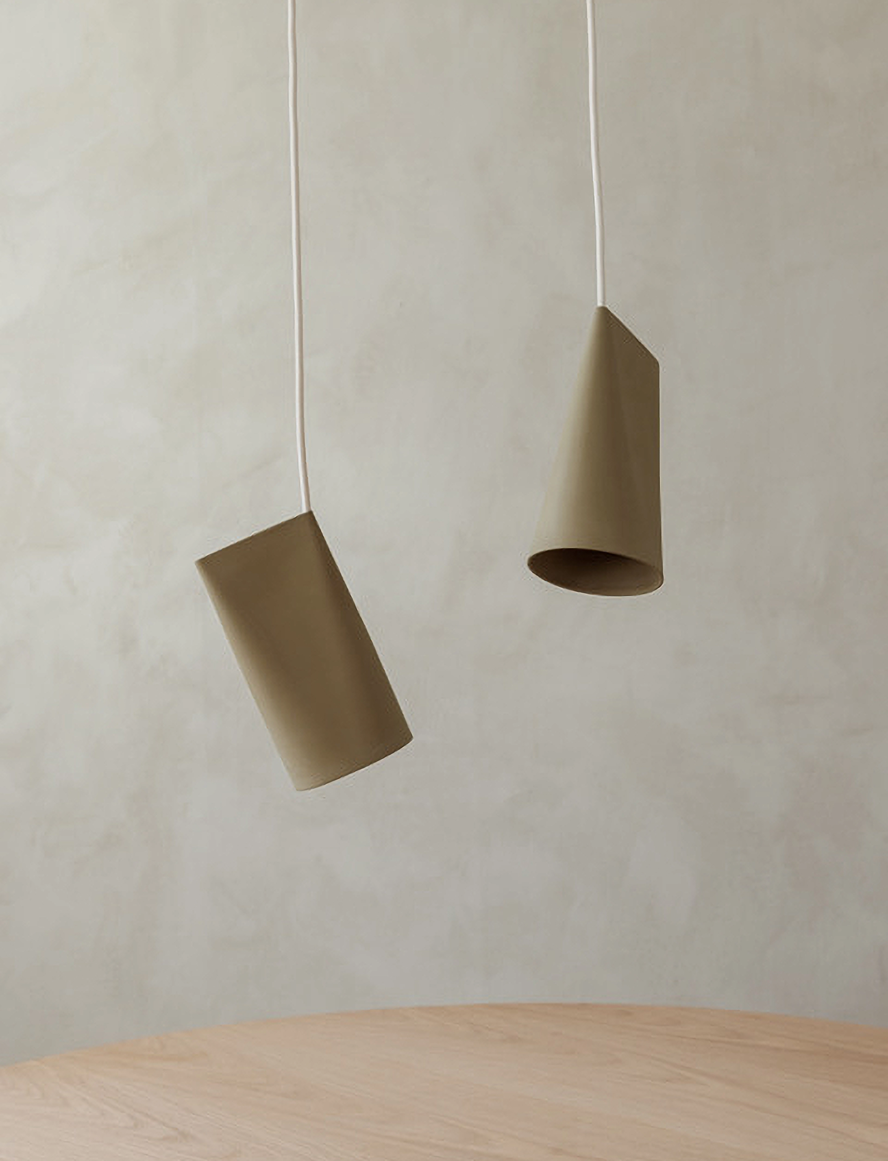 MOEBE Ceramic Lamp, One Size, Ceiling Lamps, Beige - Pendant Homeware
