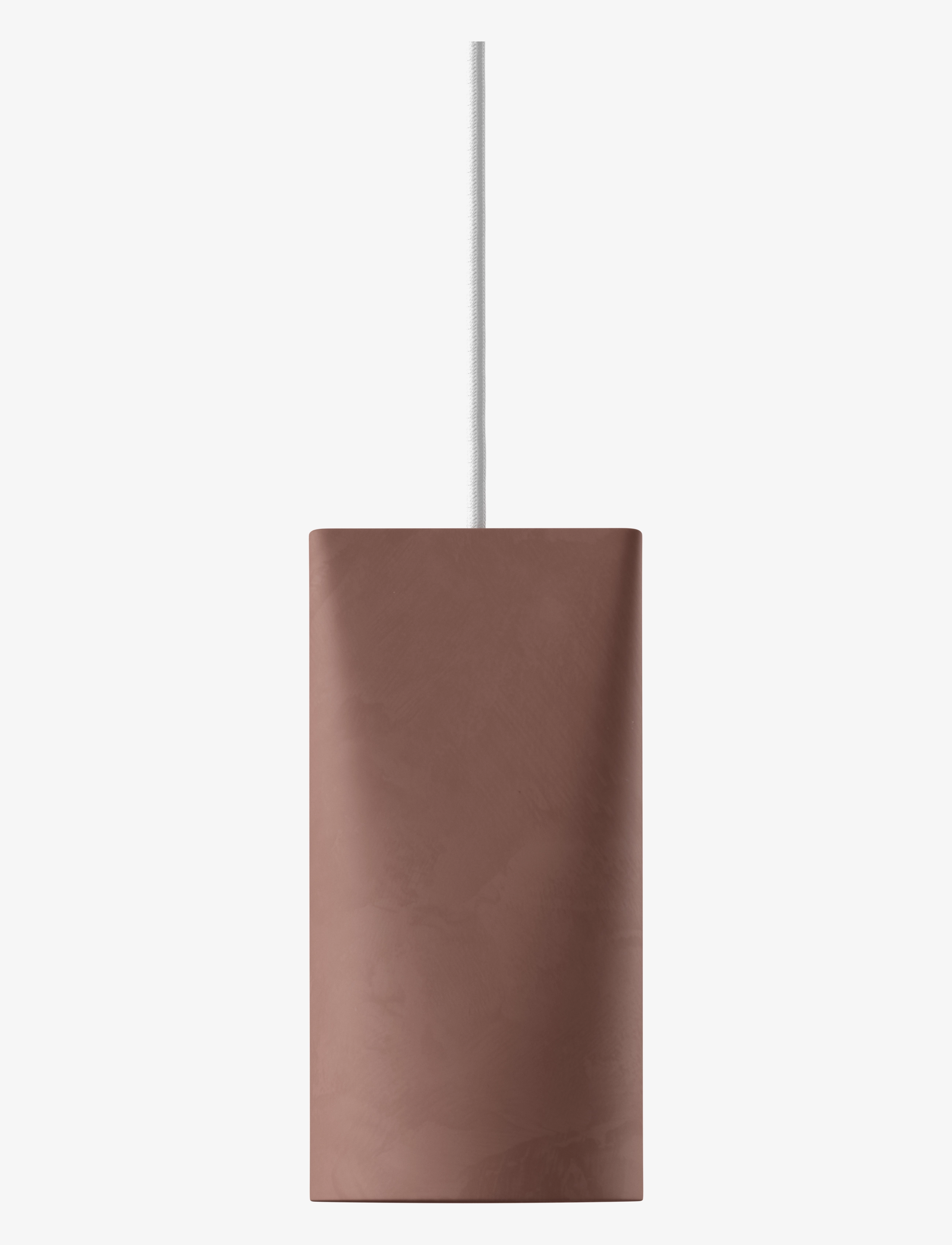 MOEBE - CERAMIC LAMP - pendellampor - terra cotta, wood - 3