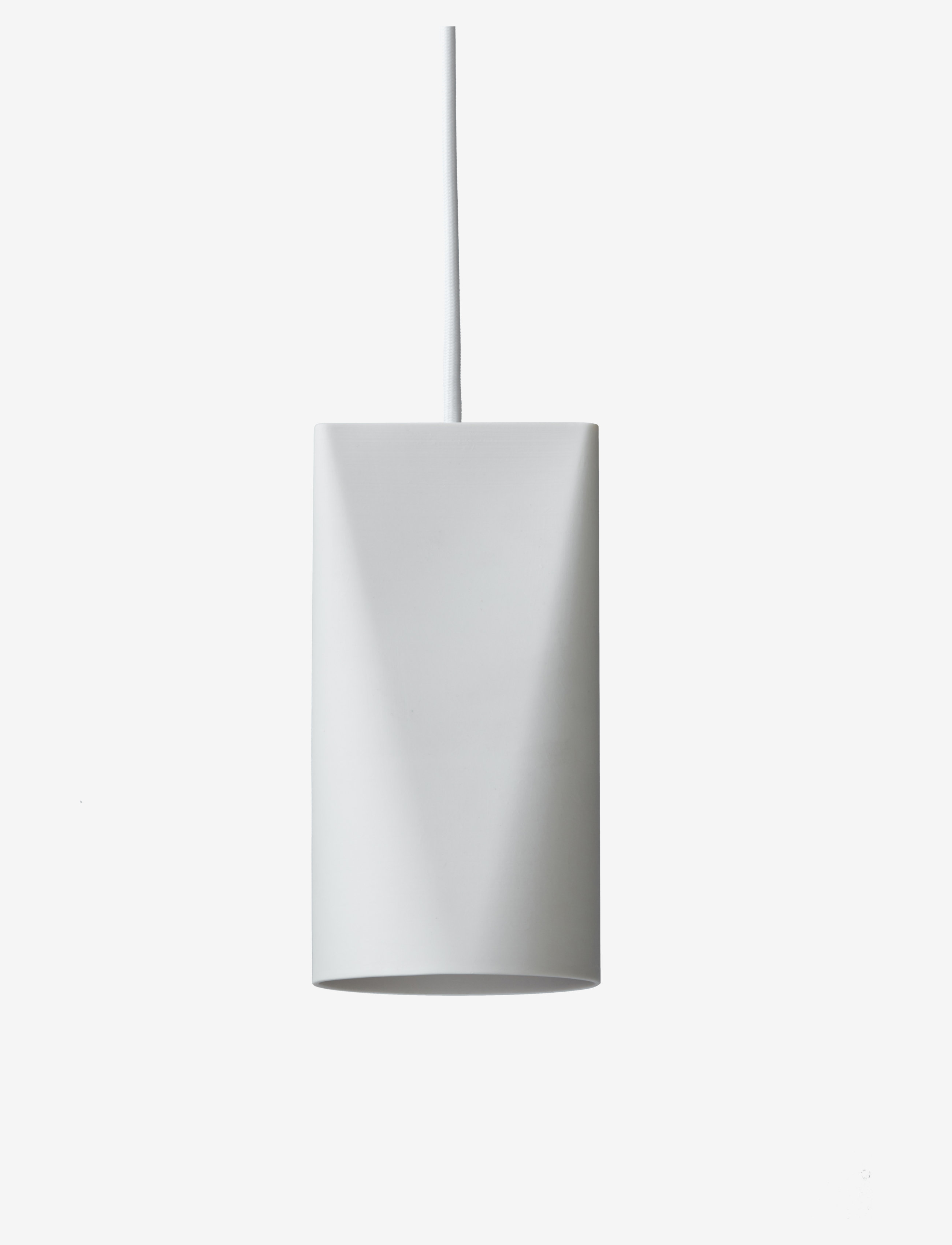 MOEBE Ceramic Pendant Narrow, Pendellampe, Hvid, Str: Ø11.20X22CM