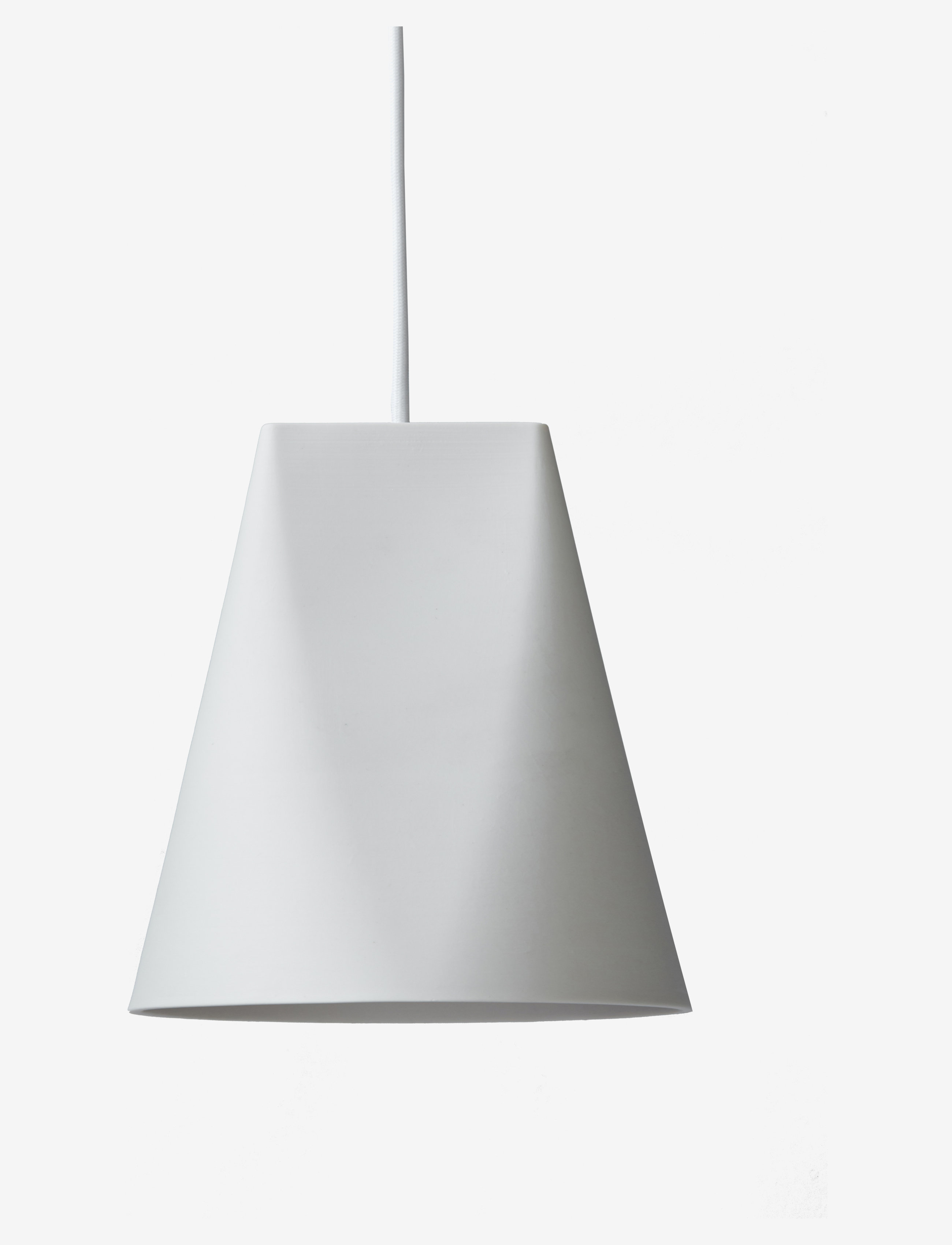 MOEBE Ceramic Pendant Wide, Pendellampe, Hvid, Str: Ø23X23.5CM