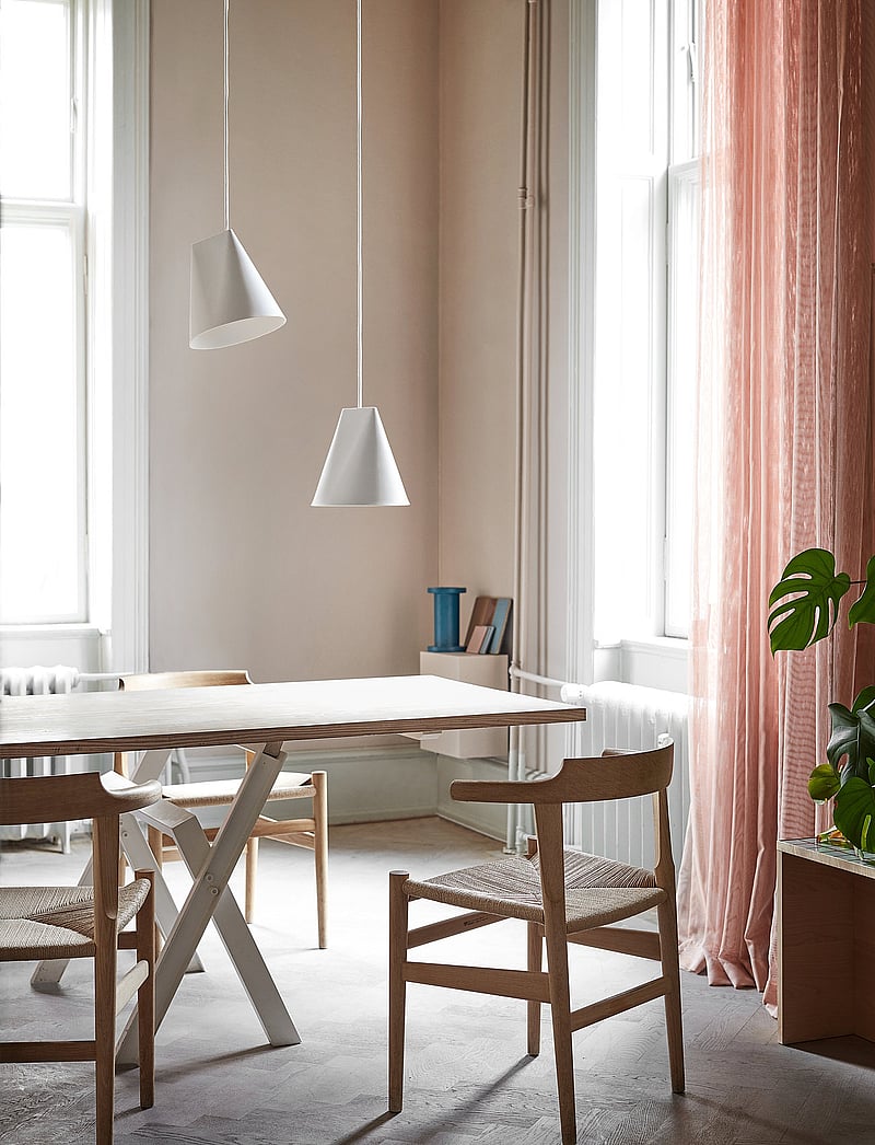 MOEBE - Ceramic pendant wide - pendellampen - white - 2