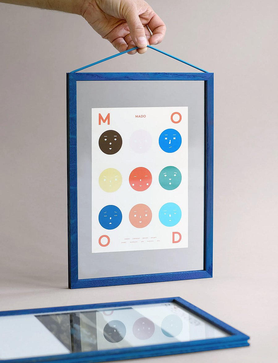 MOEBE - Frame, Blue Stained, A4 (FSC 100%) - bilderrahmen - blue - 3