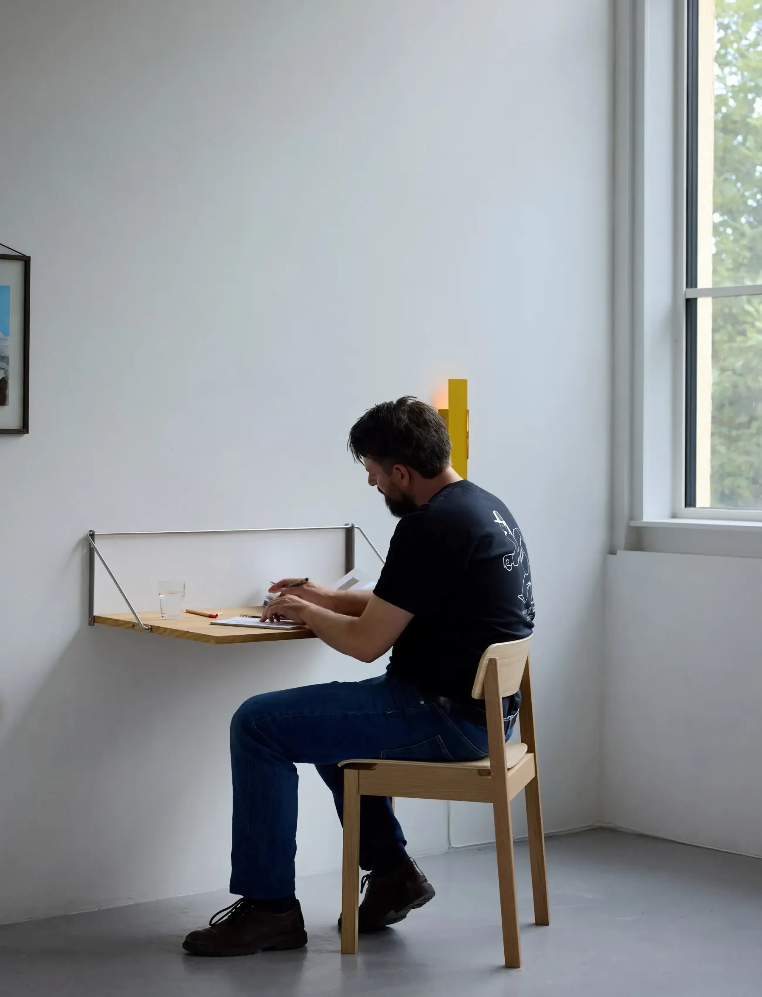 MOEBE Fold-Out Desk, H:2 cm L:90 B:55.5 cm, Tables - Desks, Homeware