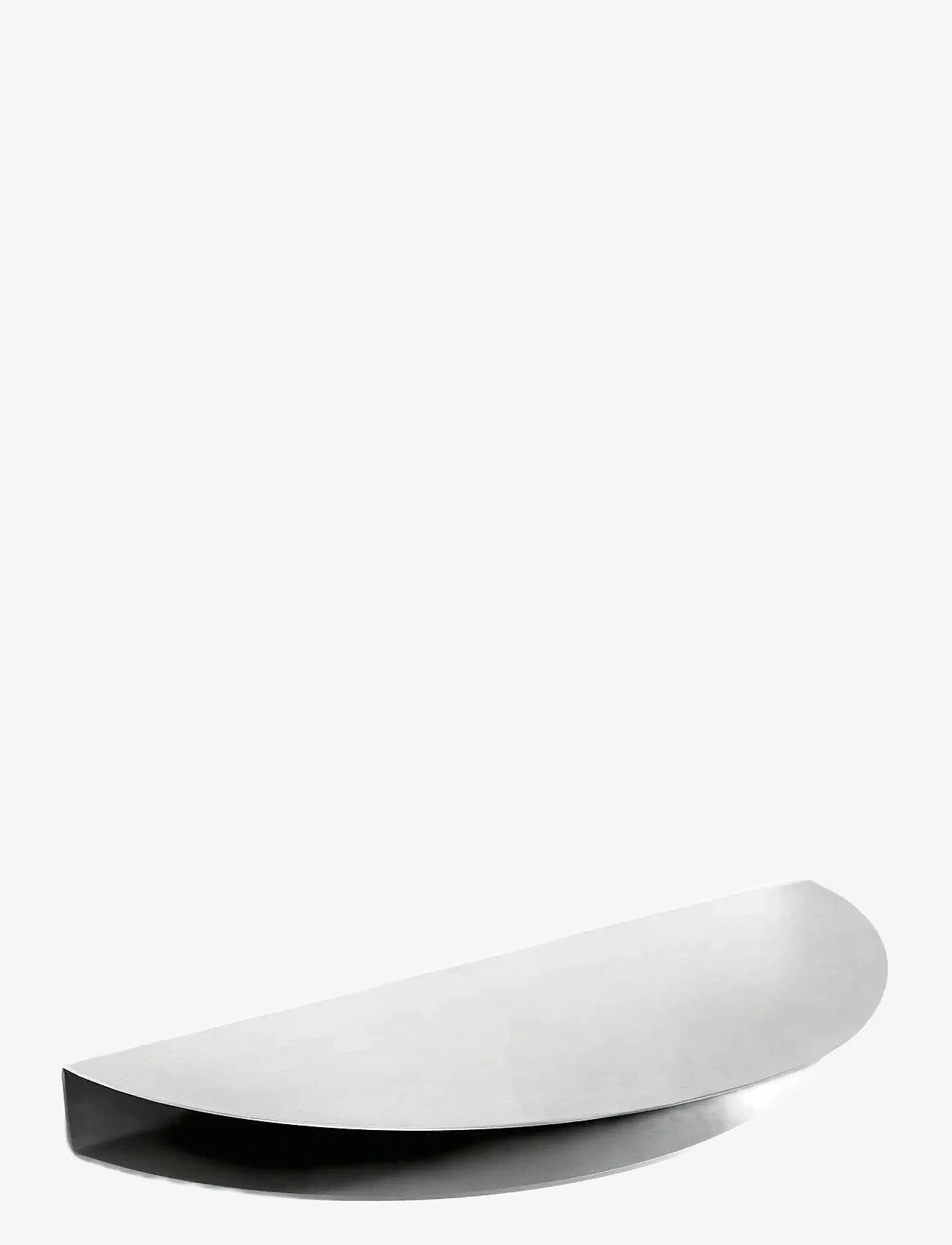 MOEBE Half Moon Shelf, Stainless Steel, Small - Furniture - STEEL / silver