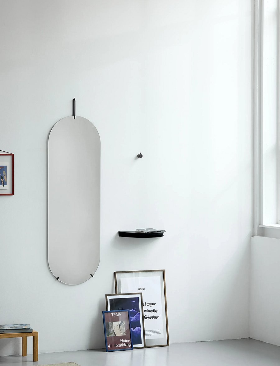MOEBE - Half Moon Shelf, Stainless Steel, Small - trendid - steel - 4